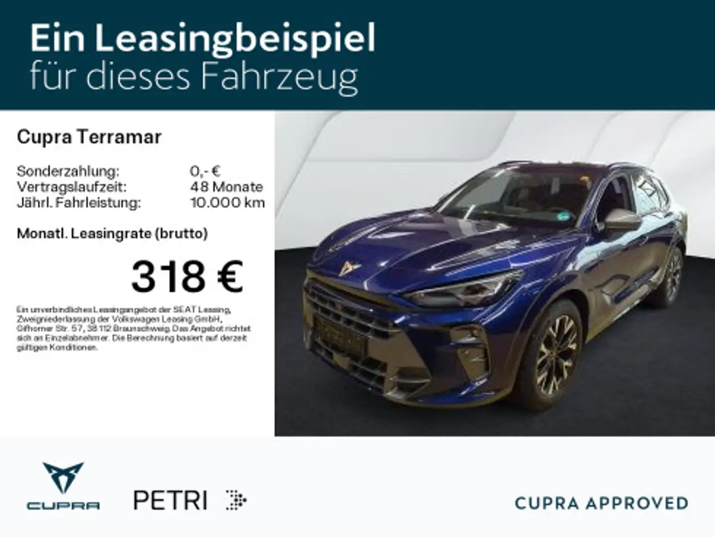 CUPRA Terramar 1.5 eTSI DSG*NAVI*KAM*HUD*Keyless*ACC*1 Blau - 2