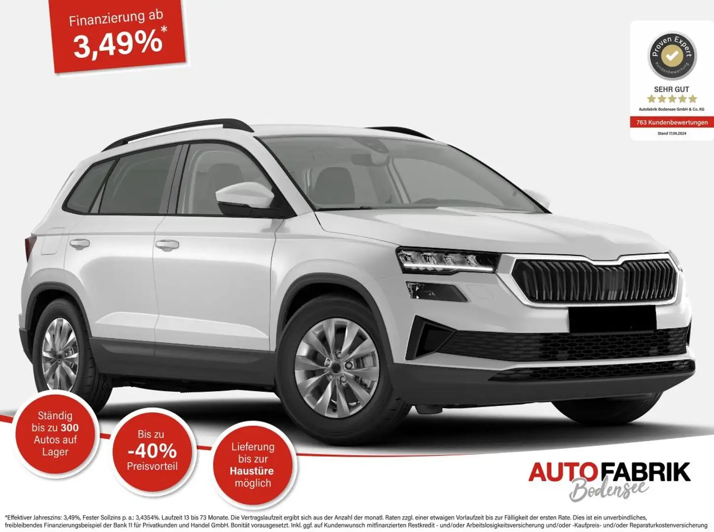 Skoda Karoq Selection 1.5 TSI DSG AHK*Android Auto*Keyless*SHZ Weiß - 1