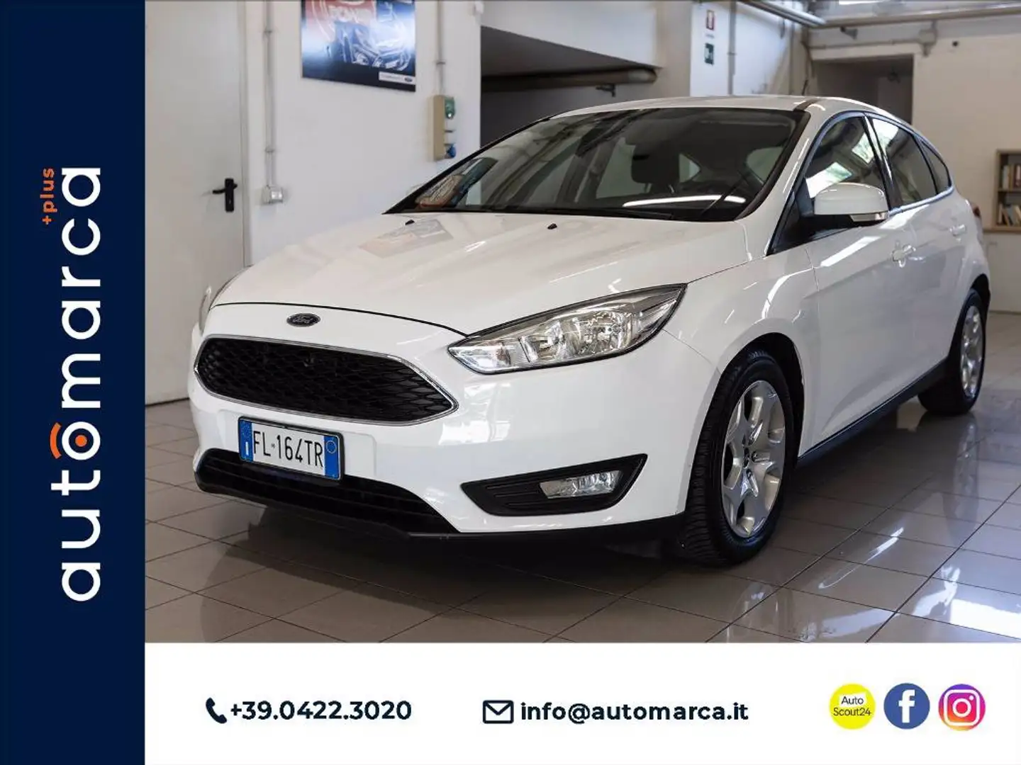Ford Focus 5p 1.5 tdci Plus s&s 95cv Bianco - 1