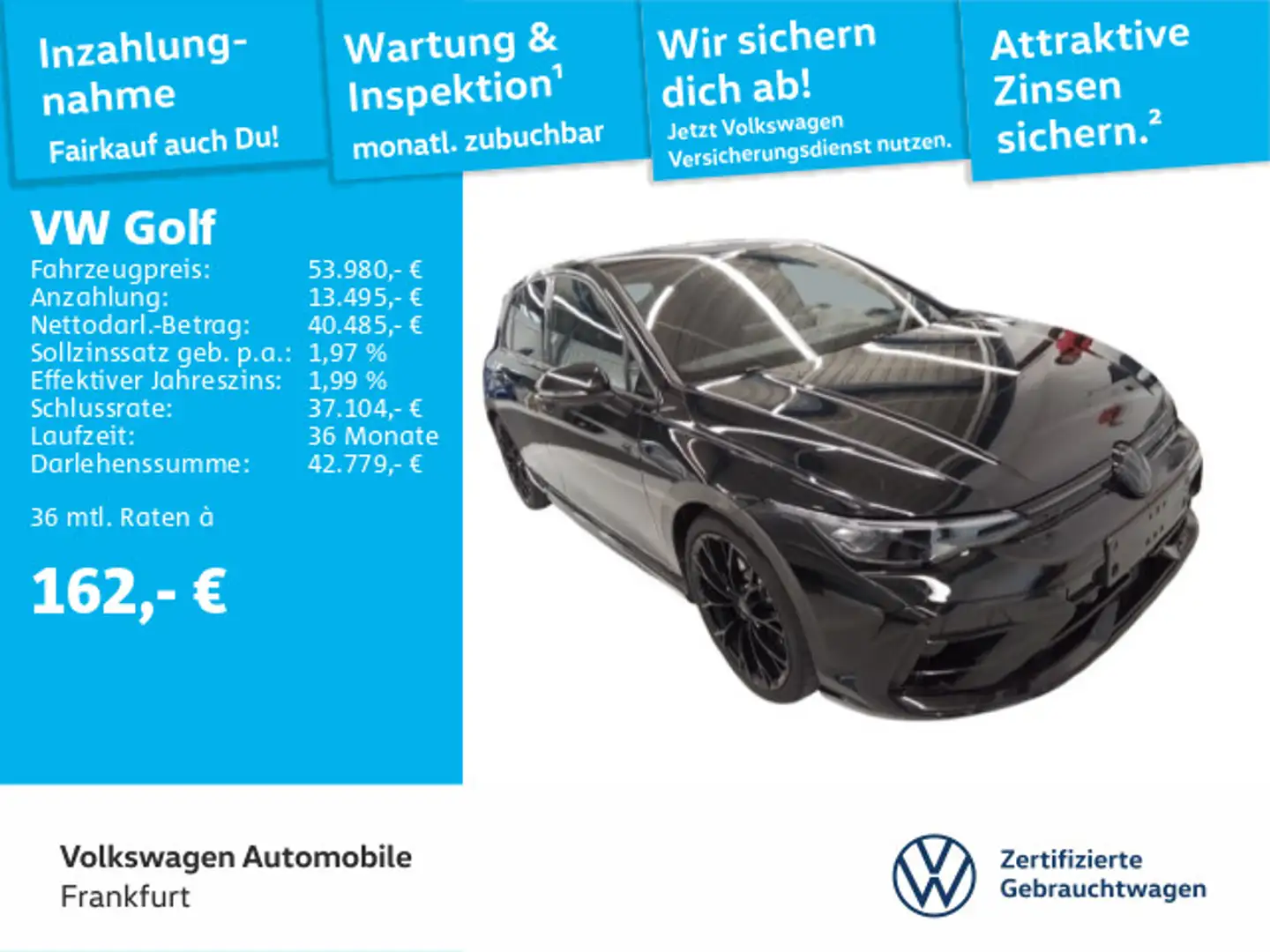 Volkswagen Golf VIII 2.0 TSI DSG 4Motion R Black Edition Na Schwarz - 1