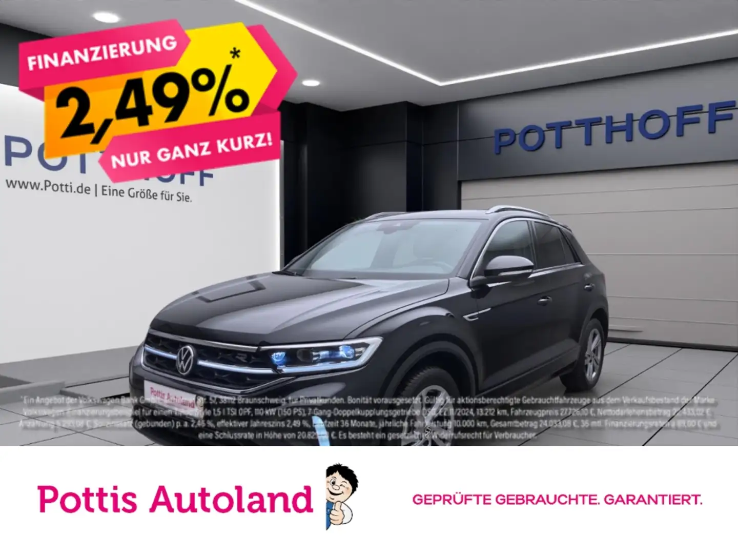 Volkswagen T-Roc 1.5 TSI DSG R-LINE NAVI KAMERA KLIMA SHZG Schwarz - 1
