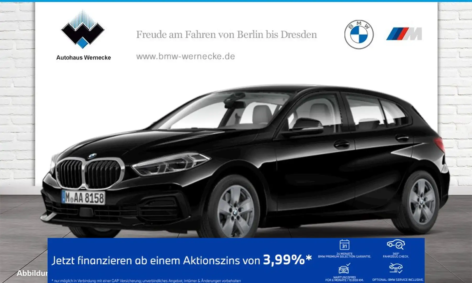BMW 118 i Hatch Advantage DAB LED WLAN Tempomat PDC Noir - 1