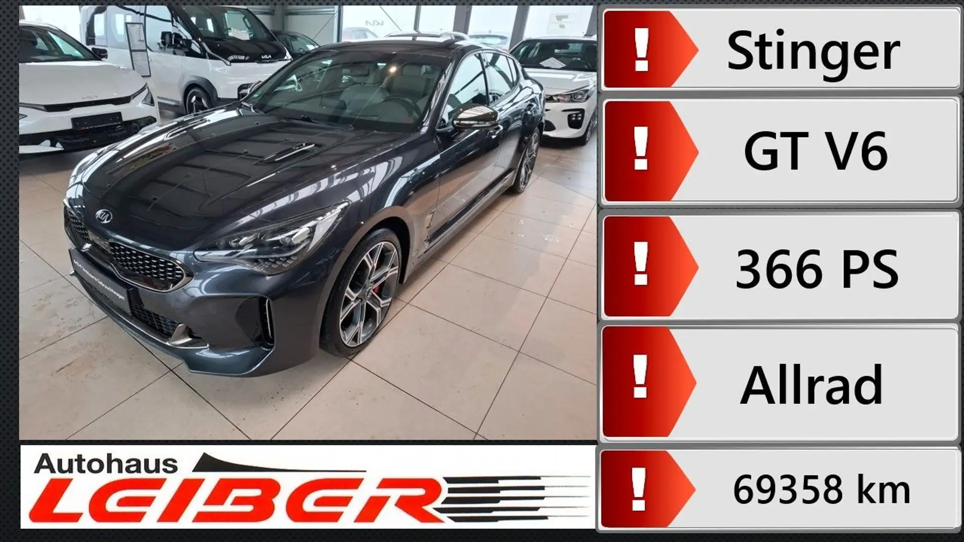 Kia Stinger GT 4WD Grau - 1