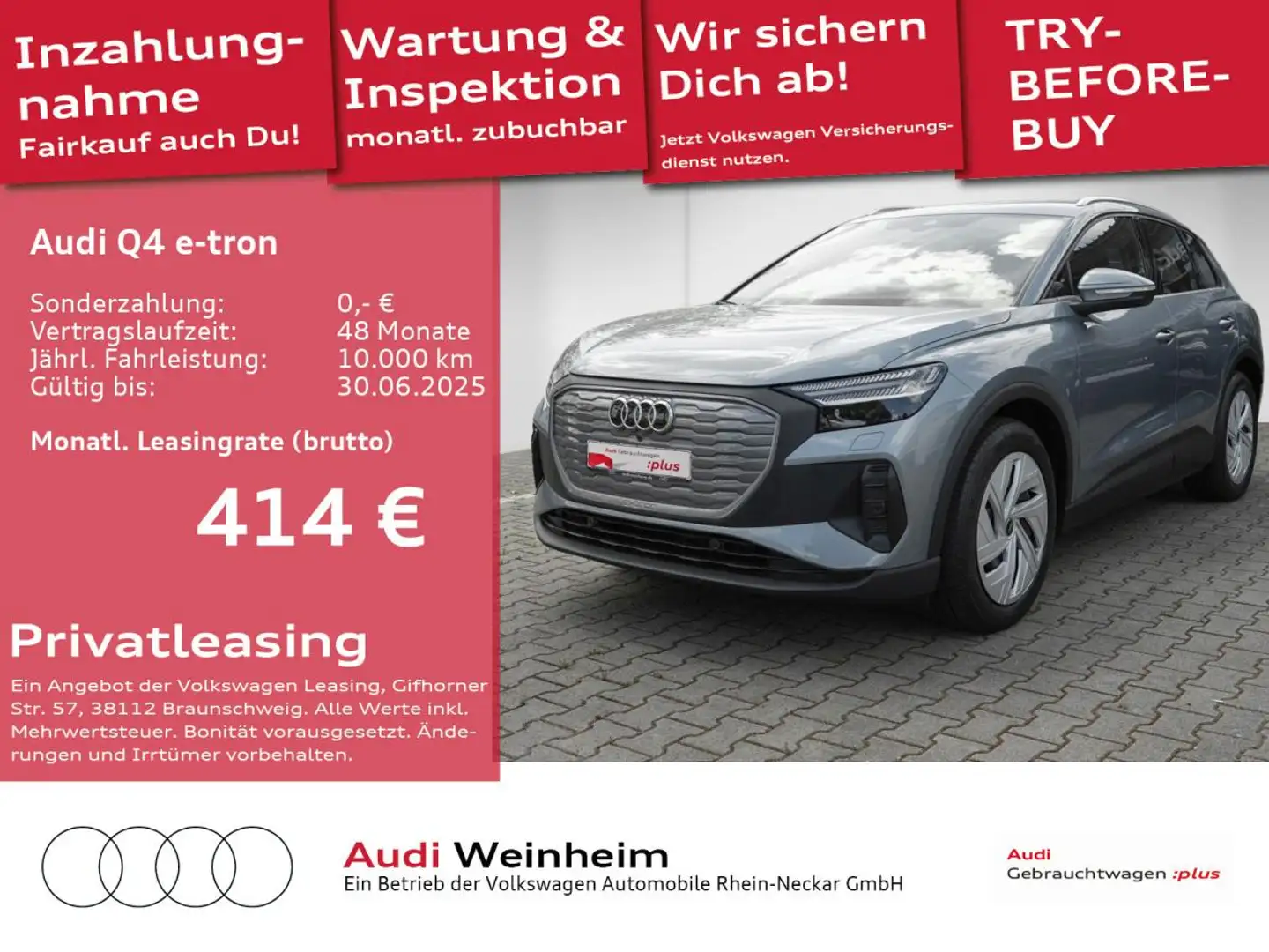 Audi Q4 e-tron 45 Matrix LED Kamera Navi UPE 67.220 € uvm Blau - 1