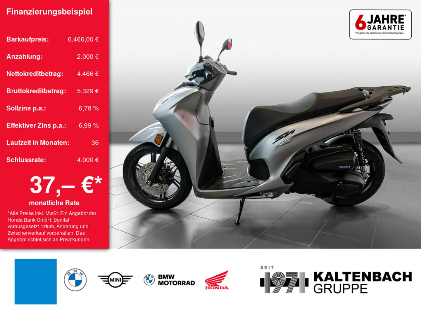 Honda SH 350i LED SCHEINWERFER Argintiu - 1
