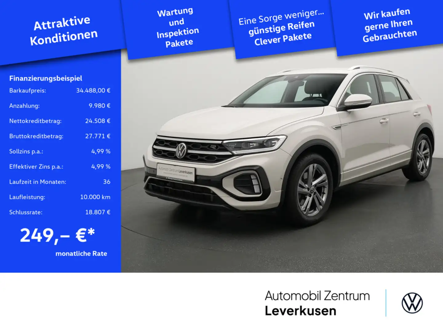 Volkswagen T-Roc VIRT ACC LED SHZ NAVI CARPLAY Schwarz - 1