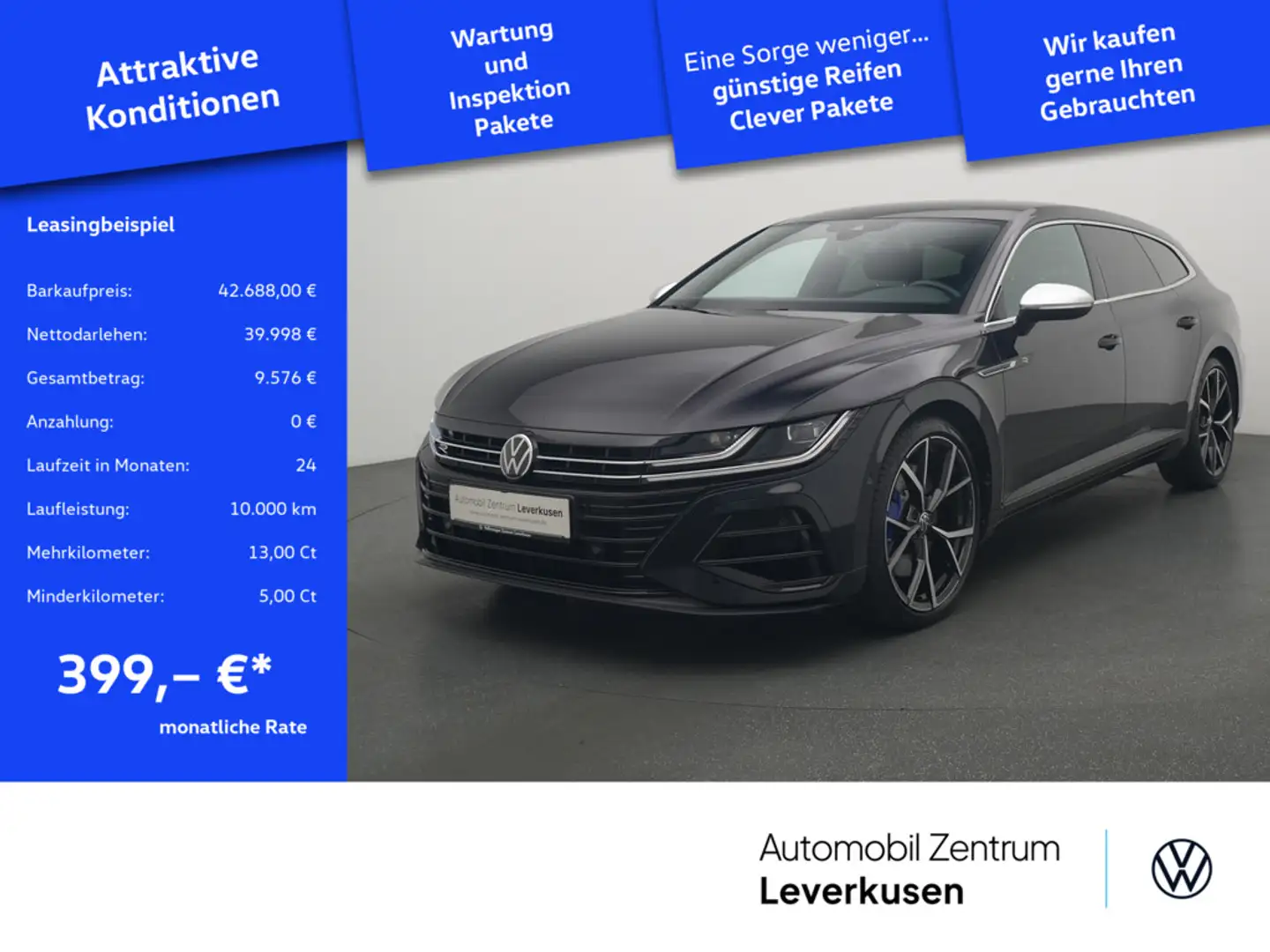 Volkswagen Arteon R 4Motion DSG LED AHK NAVI KAM SHZ PDC Schwarz - 1