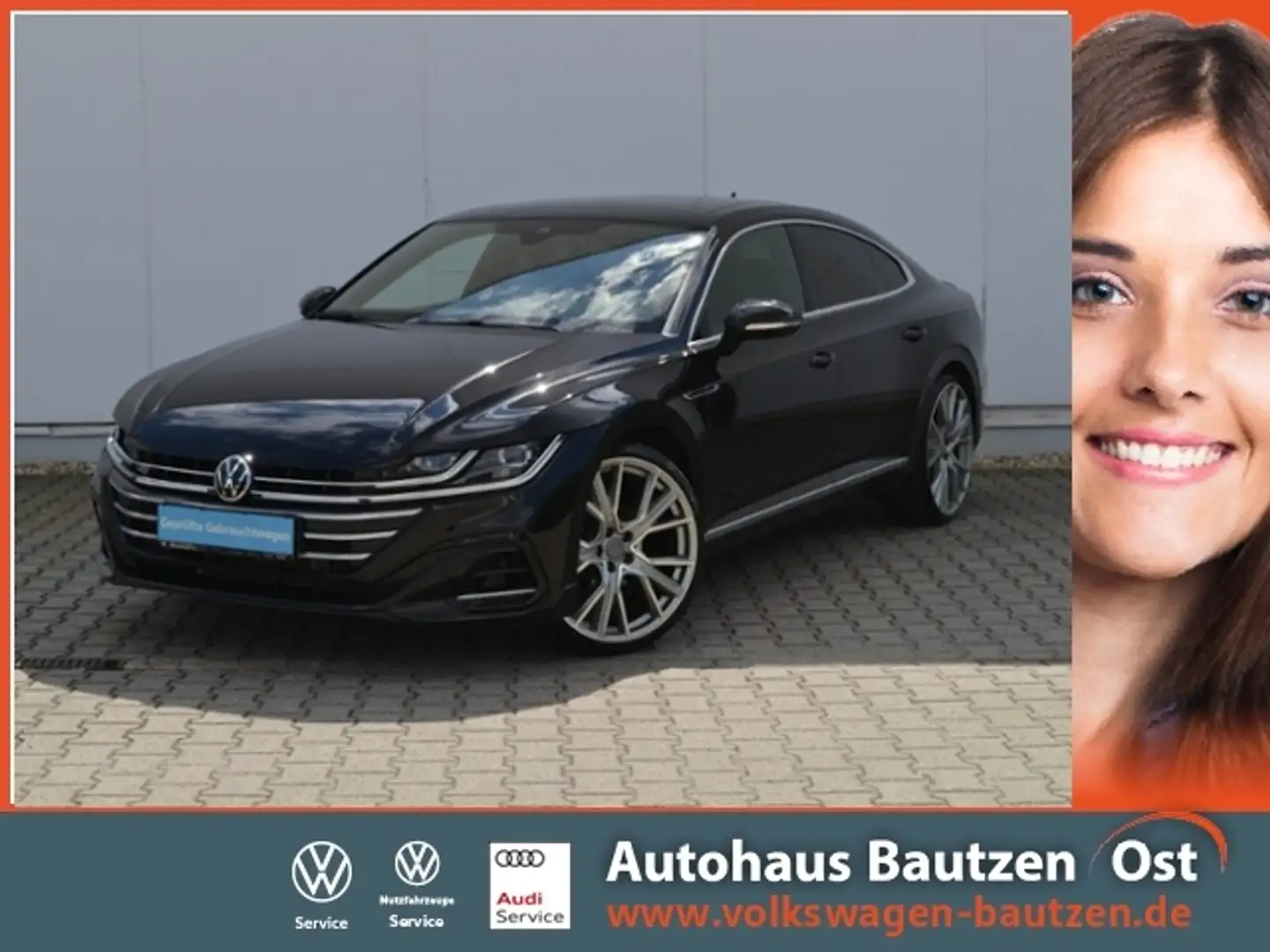 Volkswagen Arteon 2.0 TDI DSG R-Line AHK/21-ZOLL+DCC/STAND-HZ/PANOR Noir - 1