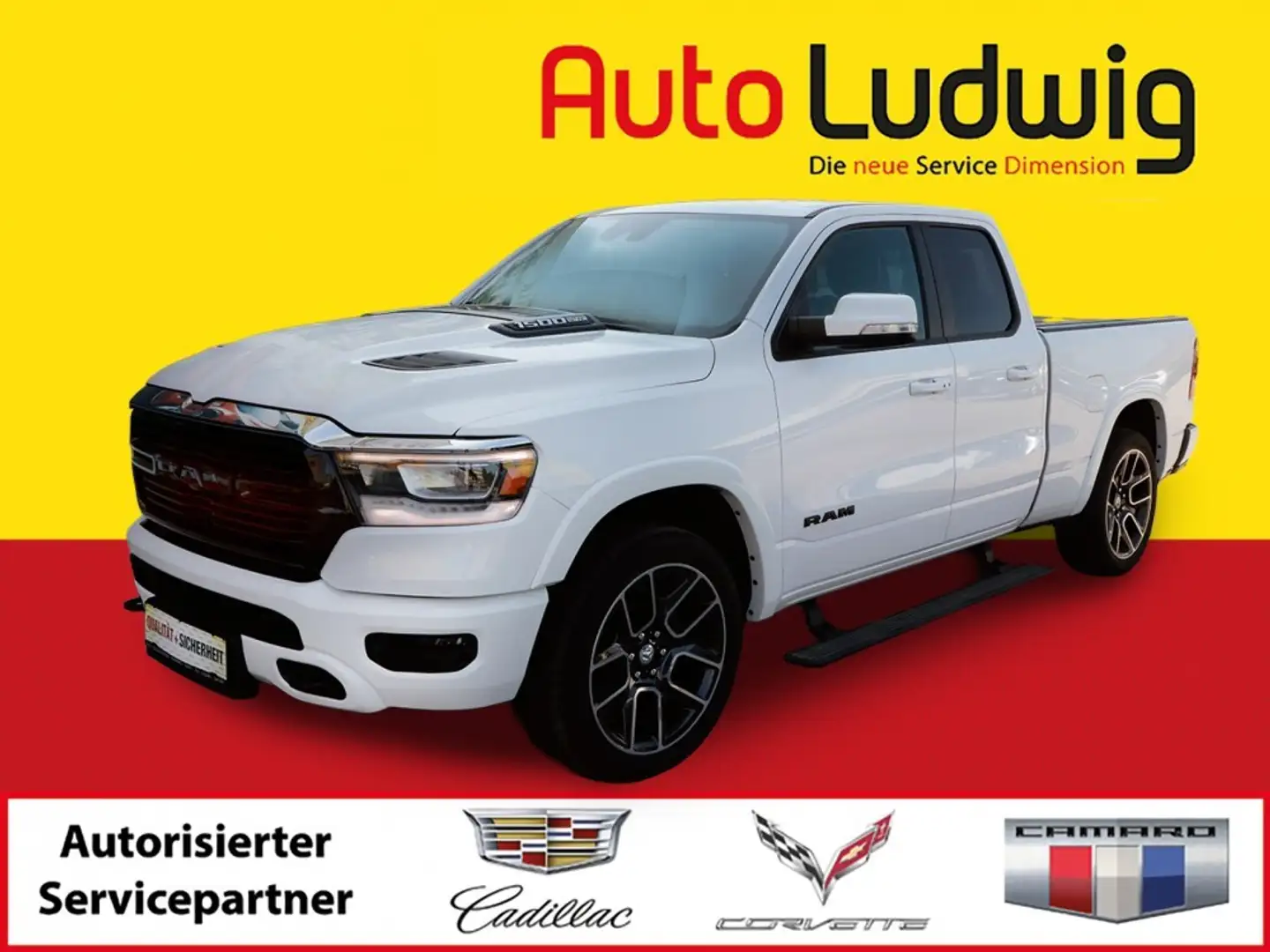 Dodge RAM Ram 1500 Quad Cab Laramie Night/Sport/Luft/12´ ... Weiß - 1