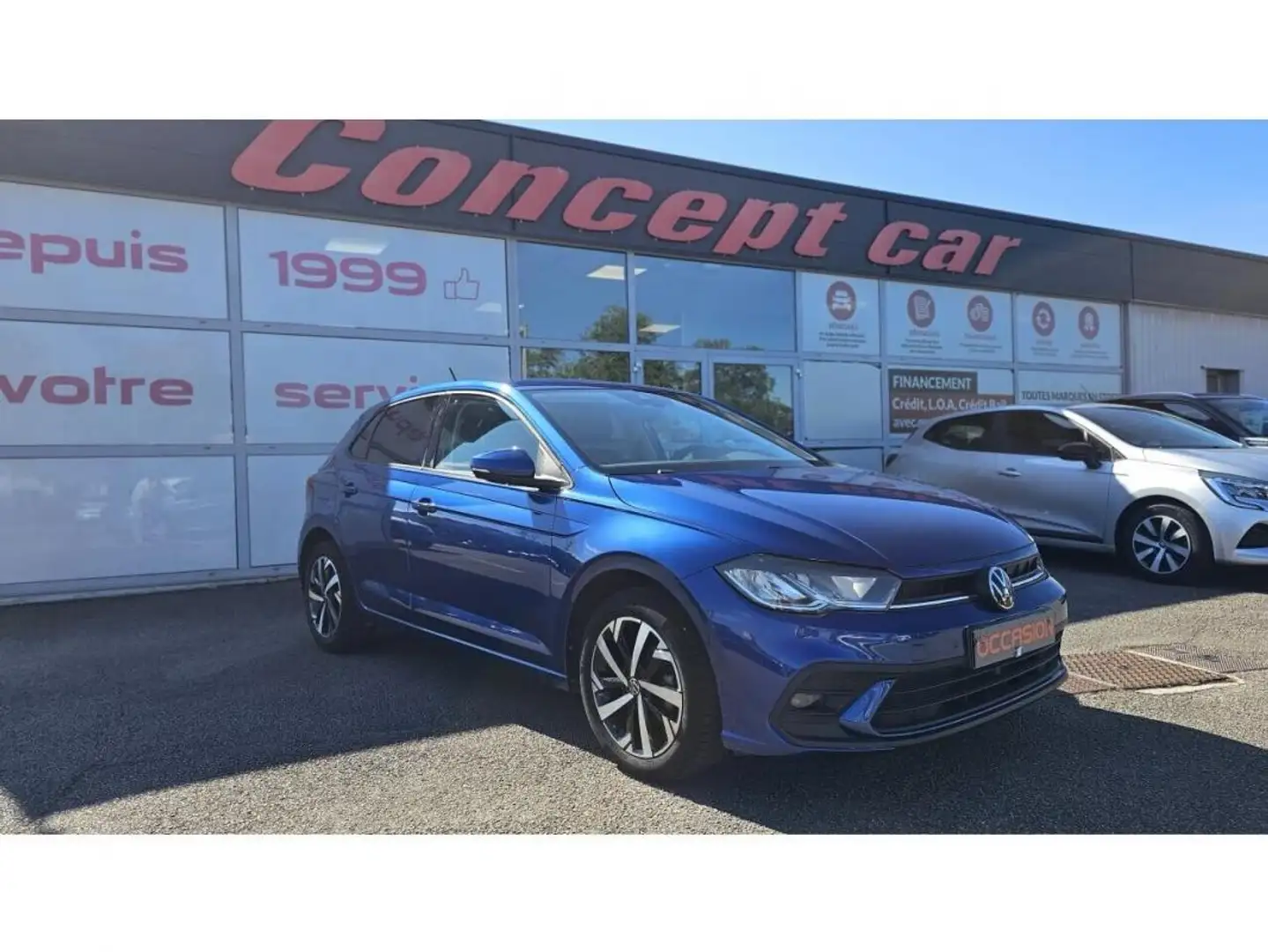 Volkswagen Polo LIFE 1.0TSI 95cv DSG7 + Camera de Recul + Antibrou Bleu - 1