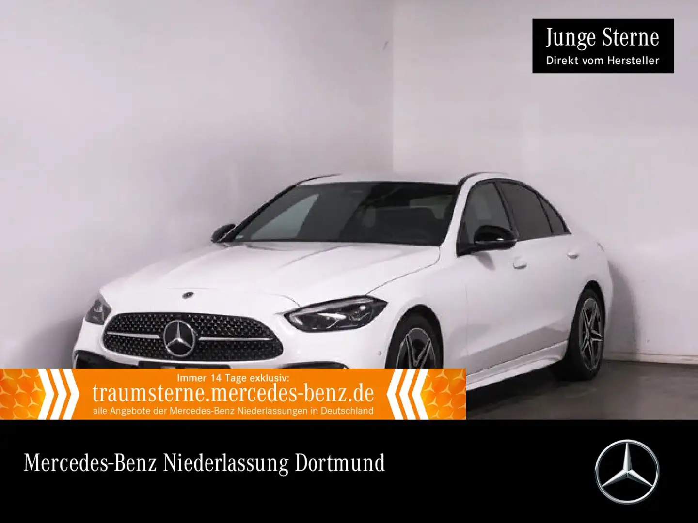 Mercedes-Benz C 200 d AMG+NIGHT+360+LED+BURMESTER+TOTW+KEYLESS Blanc - 1
