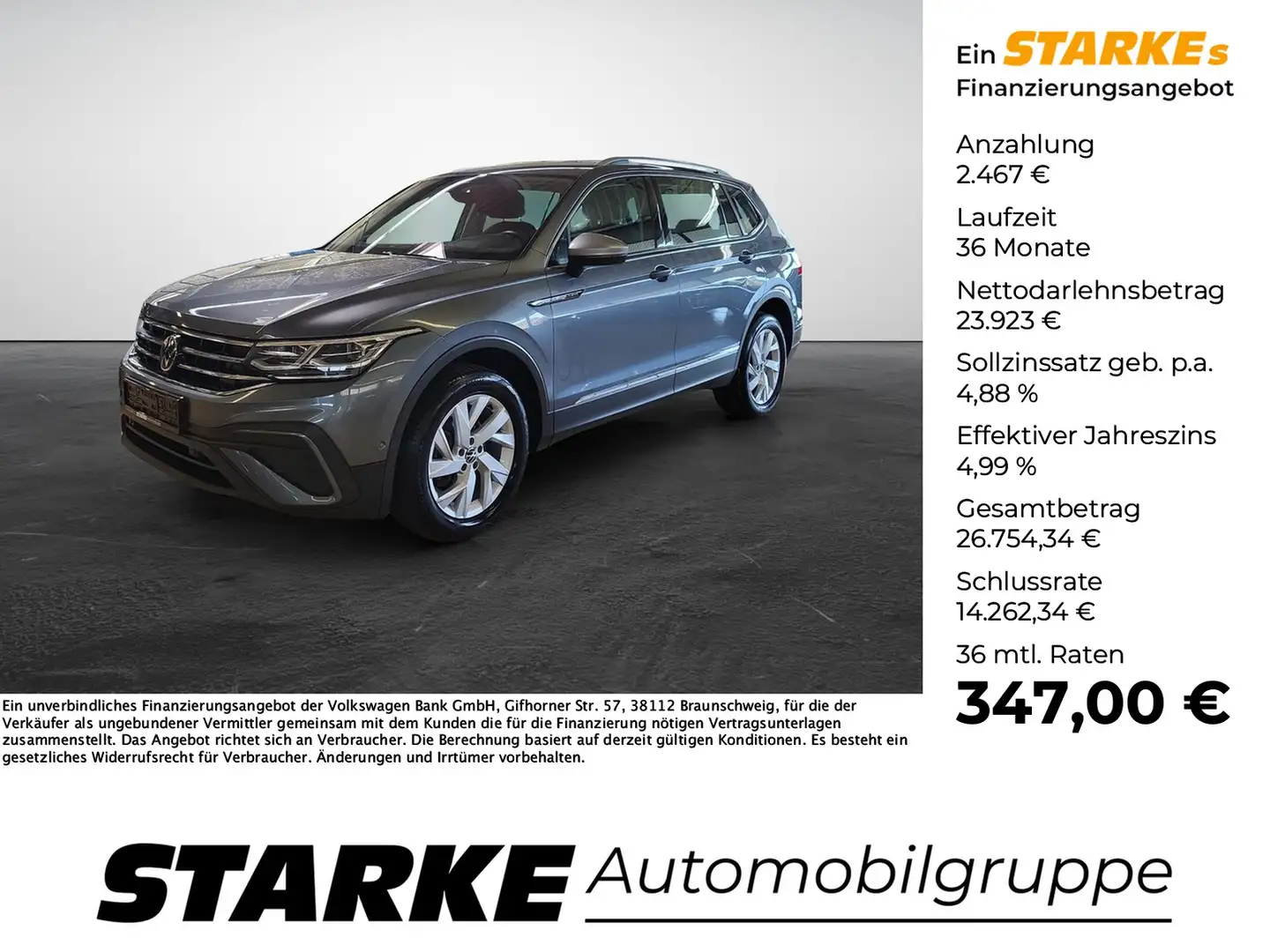 Volkswagen Tiguan Allspace 2.0 TDI DSG Life Gris - 1