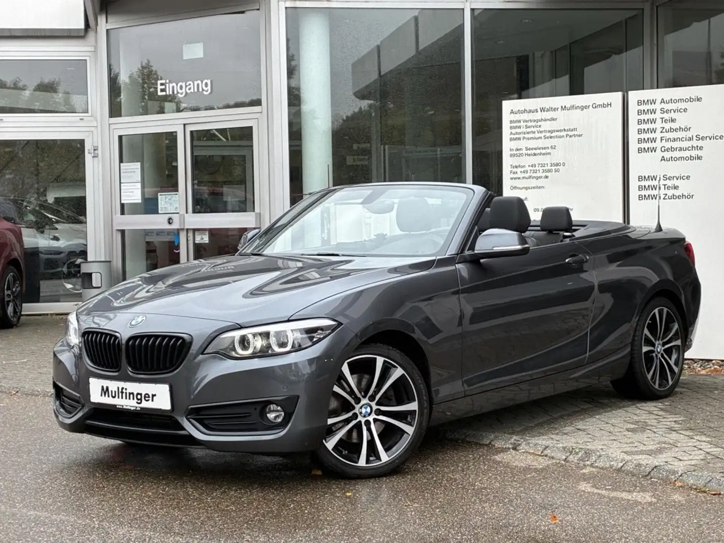 BMW 220 d Cabrio Sports.Navi Lenk+Sitzh.LED DAB 18" PDC Grau - 2