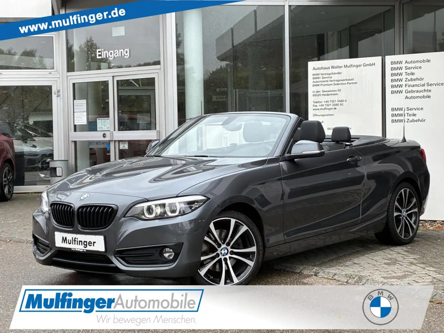 BMW 220 d Cabrio Sports.Navi Lenk+Sitzh.LED DAB 18" PDC Grau - 1