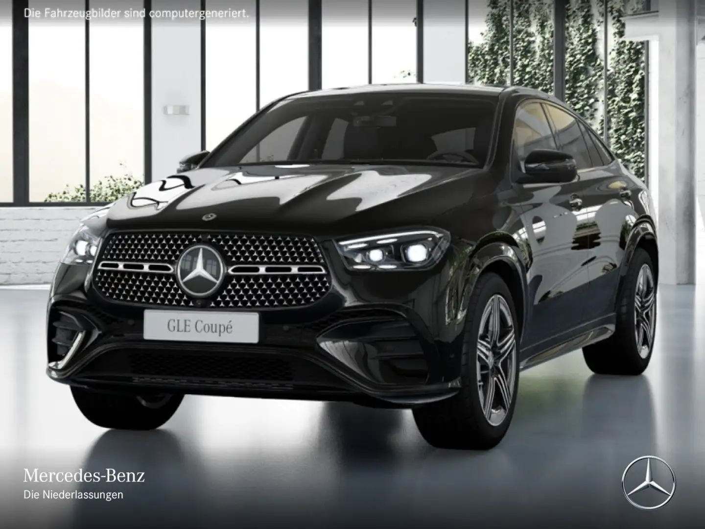 Mercedes-Benz GLE 450 d Coupé 4M AMG+NIGHT+PANO+360+AHK+SPUR+9G Schwarz - 2