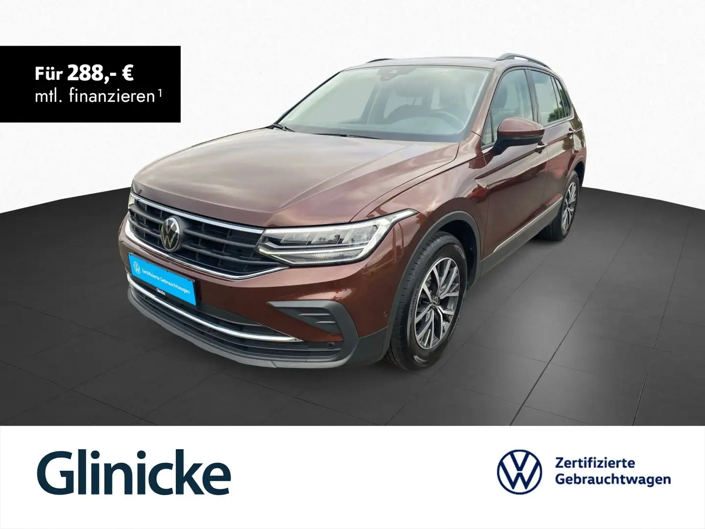 Volkswagen Tiguan 2.0 TDI DSG Life Navi AHK Pano-Dach ACC Braun - 1