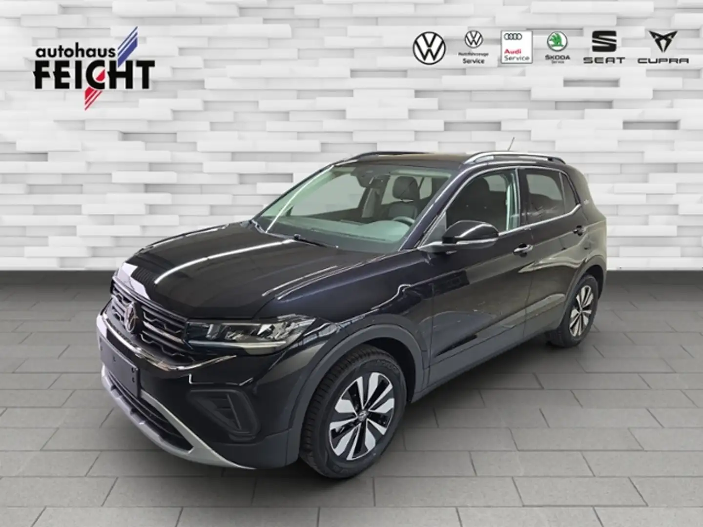 Volkswagen T-Cross 1.0 TSI GOAL+LED+NAVI+AHK+APP-C.+ACC+PDC Schwarz - 1