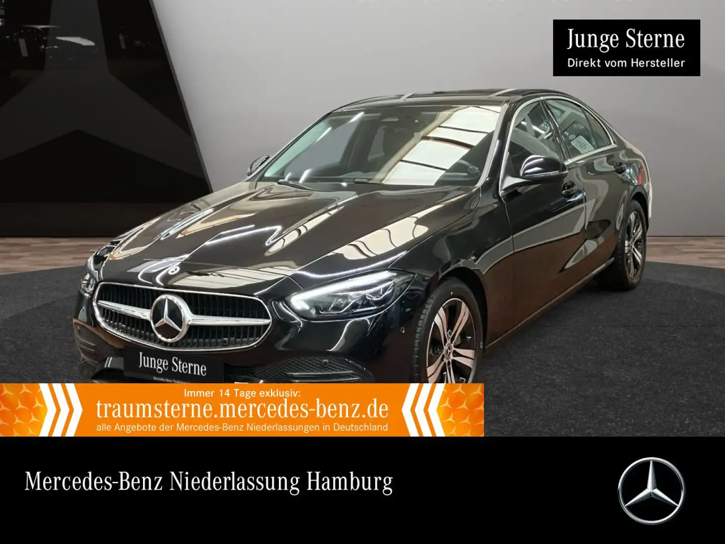Mercedes-Benz C 200 4M AVANTG+AHK+LED+KAMERA+TOTW+KEYLESS+9G Schwarz - 1
