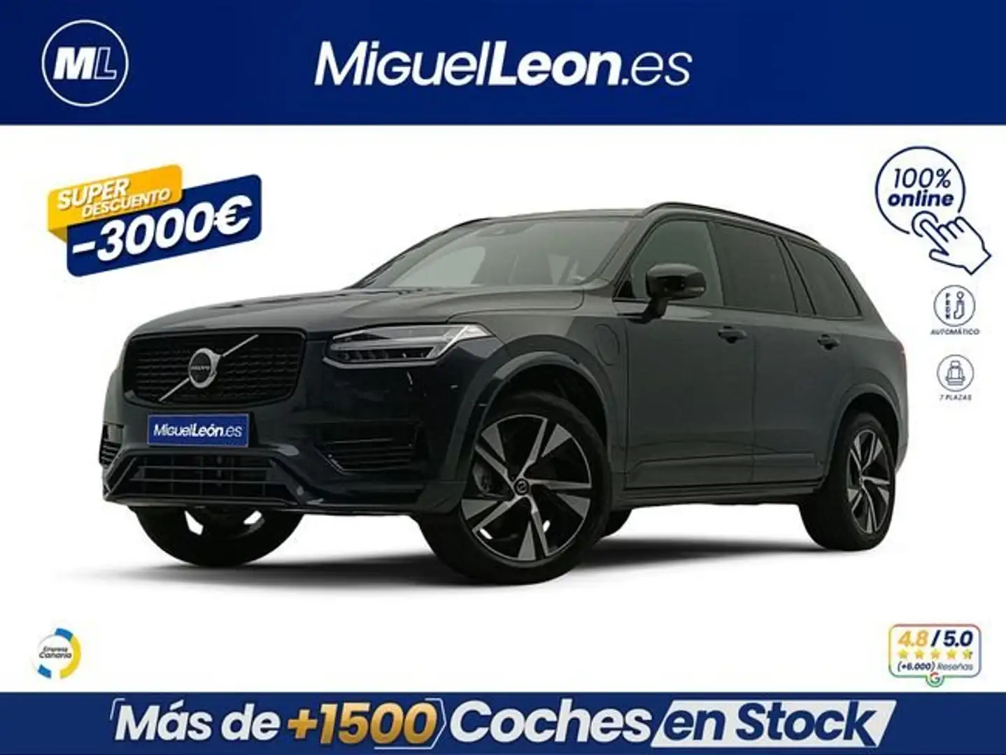Volvo XC90 T8 Recharge R-Design AWD Aut. Negro - 1