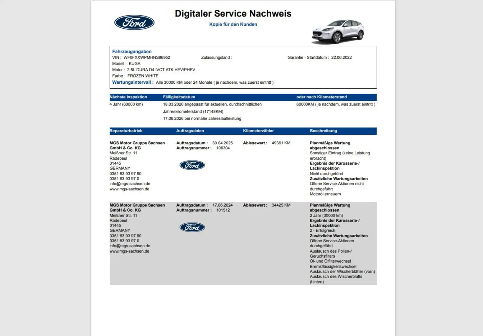 Ford Kuga PHEV Cool & Connect Navi Tempomat 2xPDC SHZ Bianco - 2