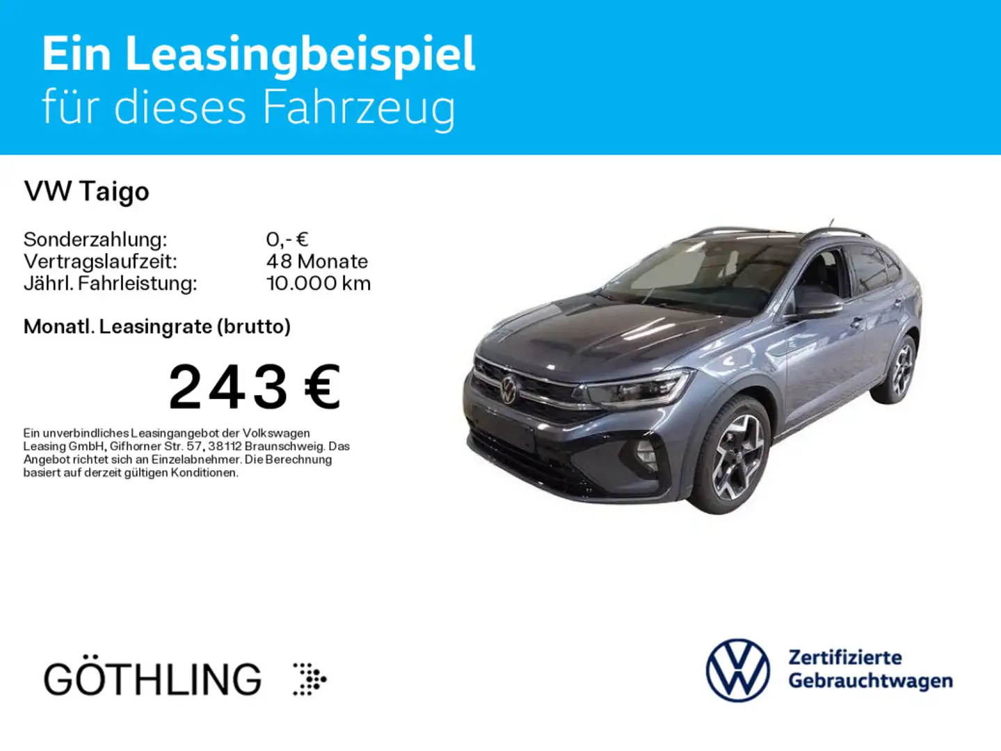 Volkswagen Taigo R-Line 1.0 TSI*NAVI*SHZ*ASG*IQ-Drive*LED* Gris - 2