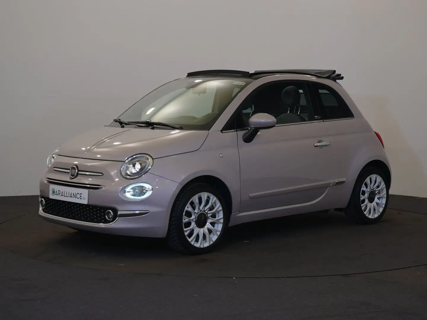Fiat 500C 1.2|Cabrio|NAVI|régul|Capteur.ARR|U.Connect Beige - 1
