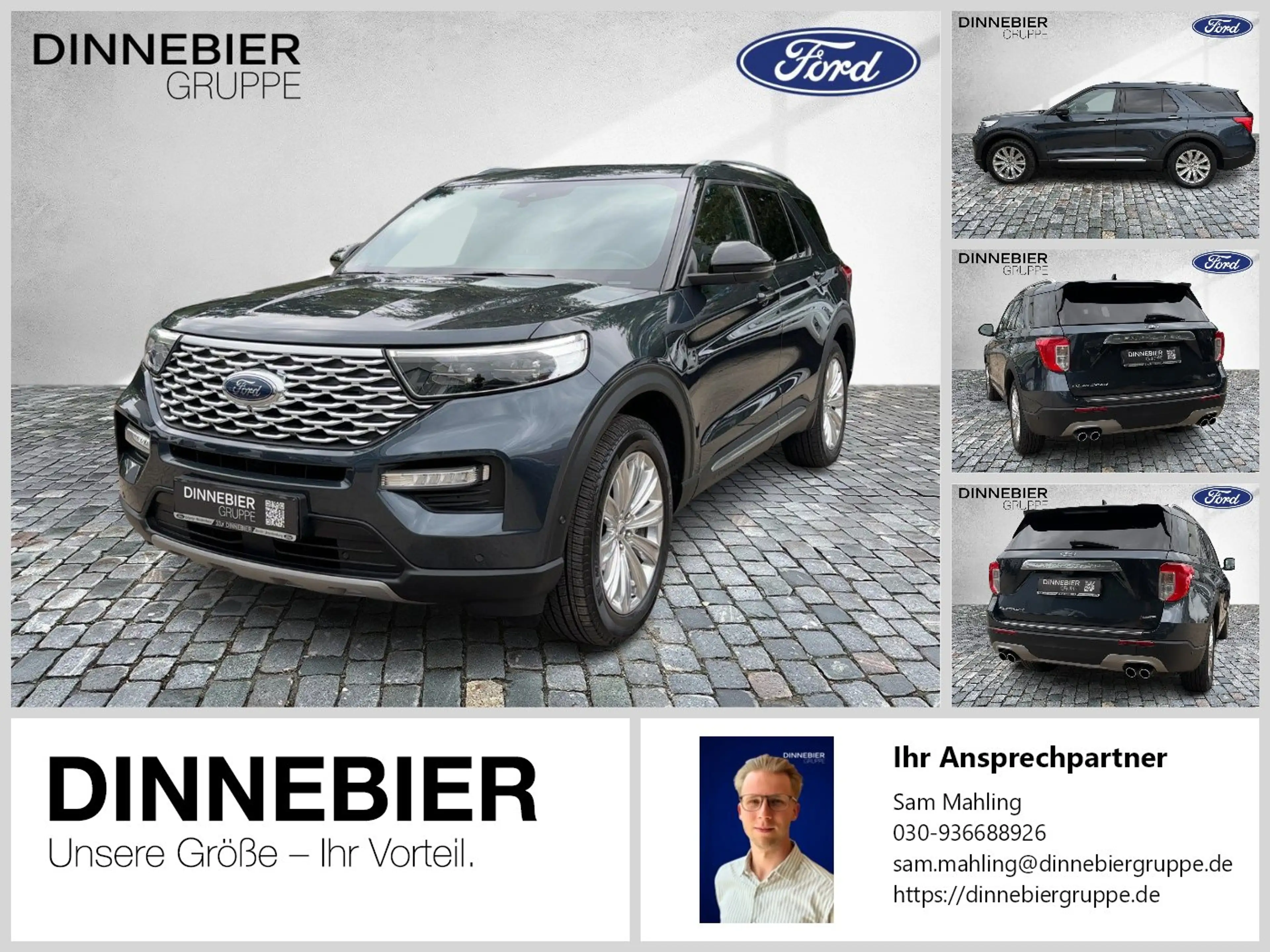 Ford Explorer Platinum PHEV Leder+AHK+Glasdach+LED+Navi ACC CAM