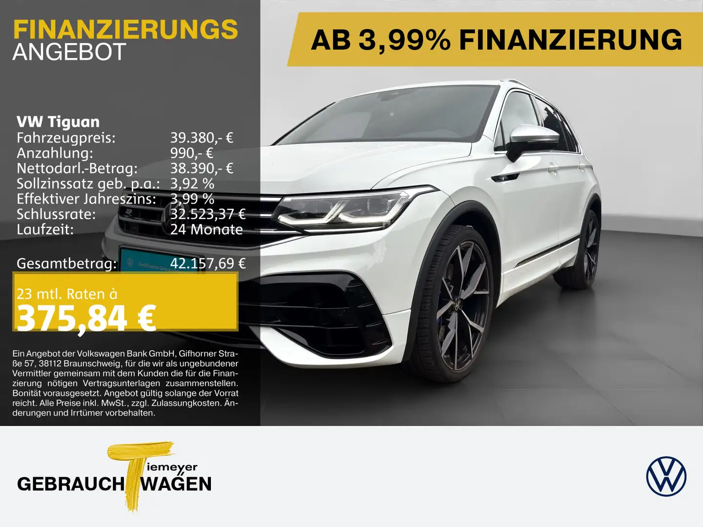 Volkswagen Tiguan 4M R PANO LM21 HARMAN KAMERA Weiß - 1