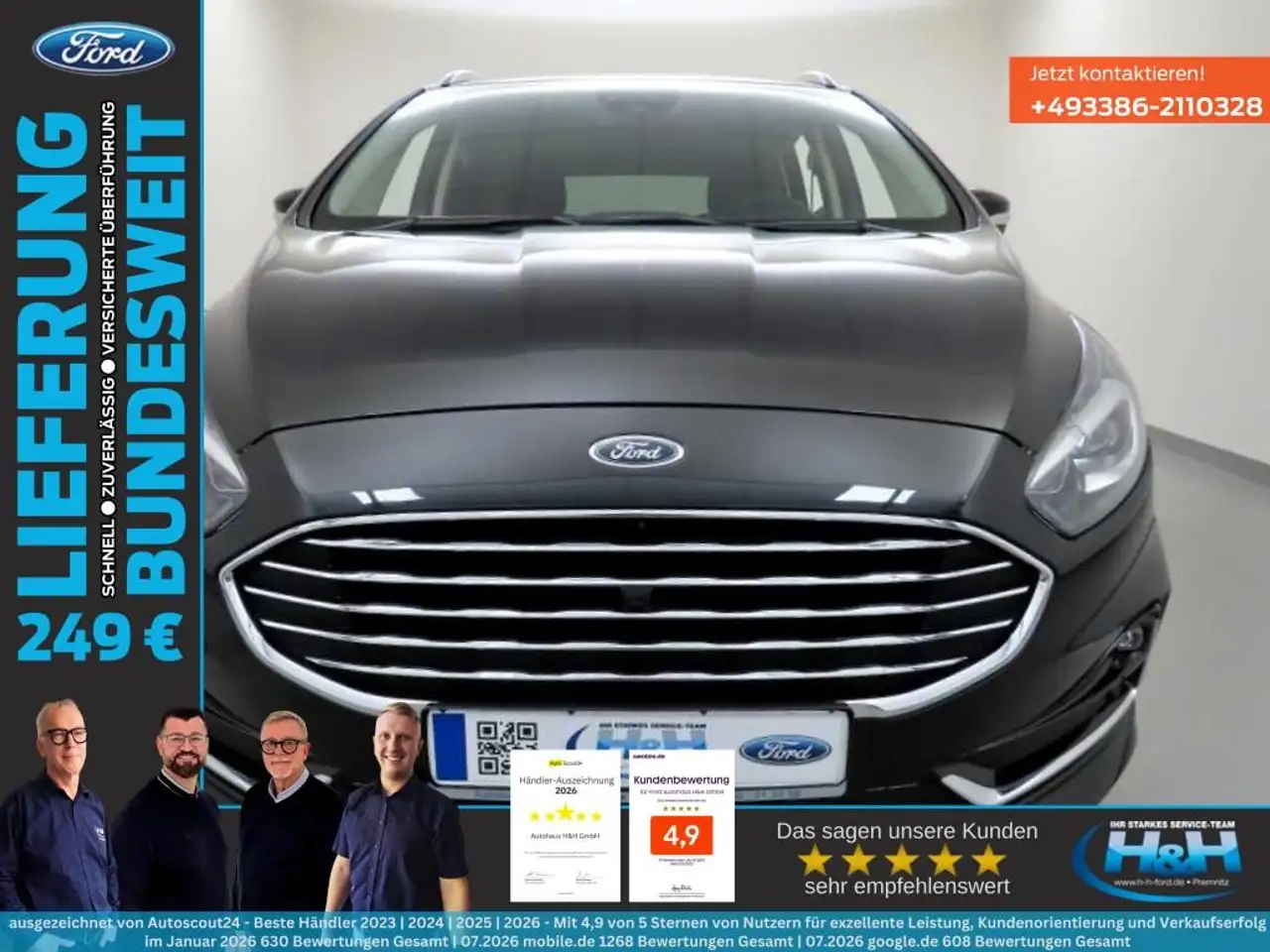 Ford S-Max 2.0 EcoBlue Aut Titanium AHK+7Sitz+ACC+GJR