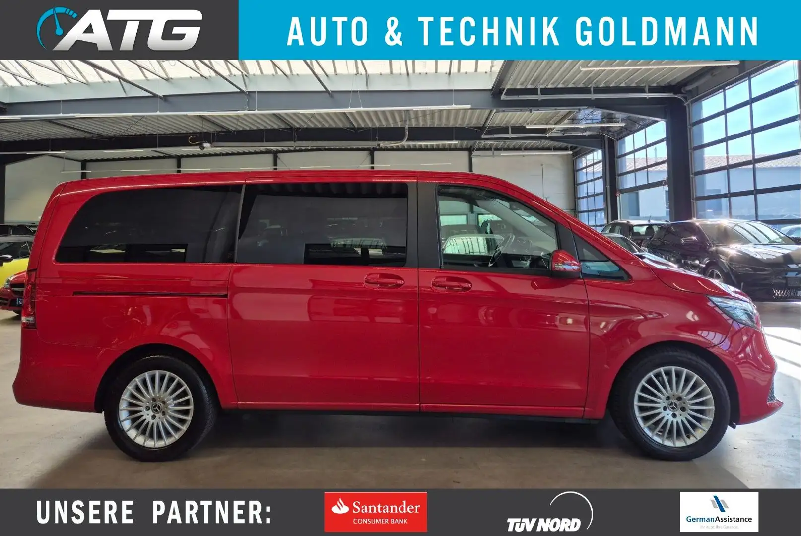 Mercedes-Benz V 220 d EDITION LANG LEDER NAVI LED DISTRONIC AHK Rojo - 1