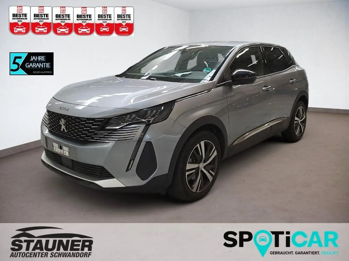 Peugeot 3008 Allure Pack Hybrid 145PS e-DSC6*SHZ*KAMERA* Silber - 1