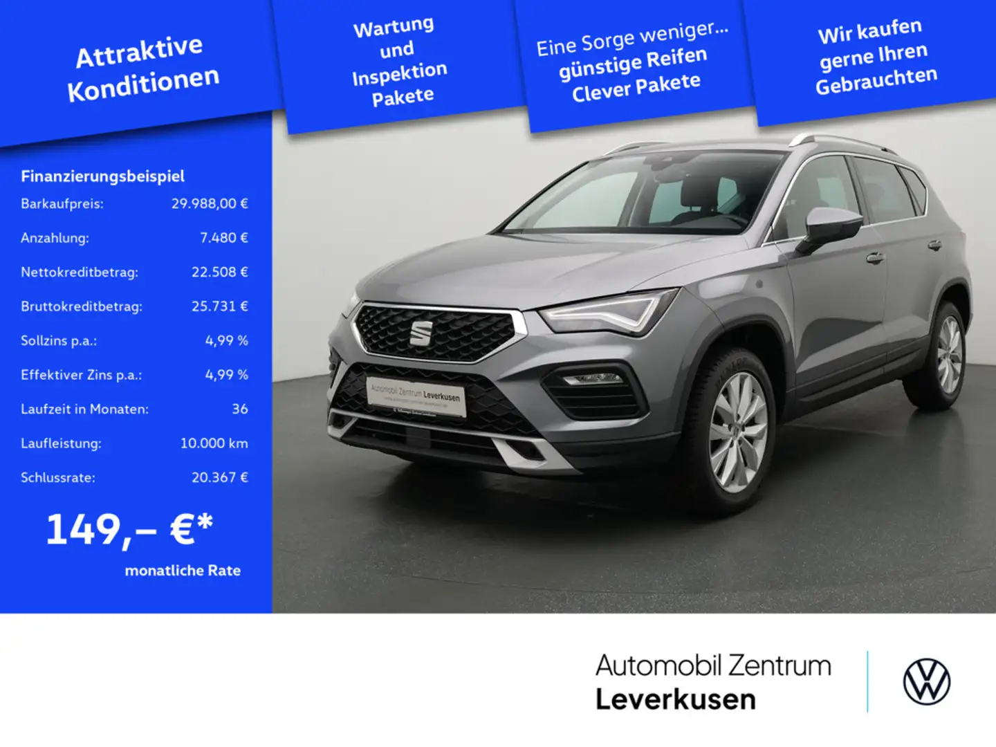 SEAT Ateca DSG VIRT LED NAVI SHZ PDC CARPLAY Schwarz - 1
