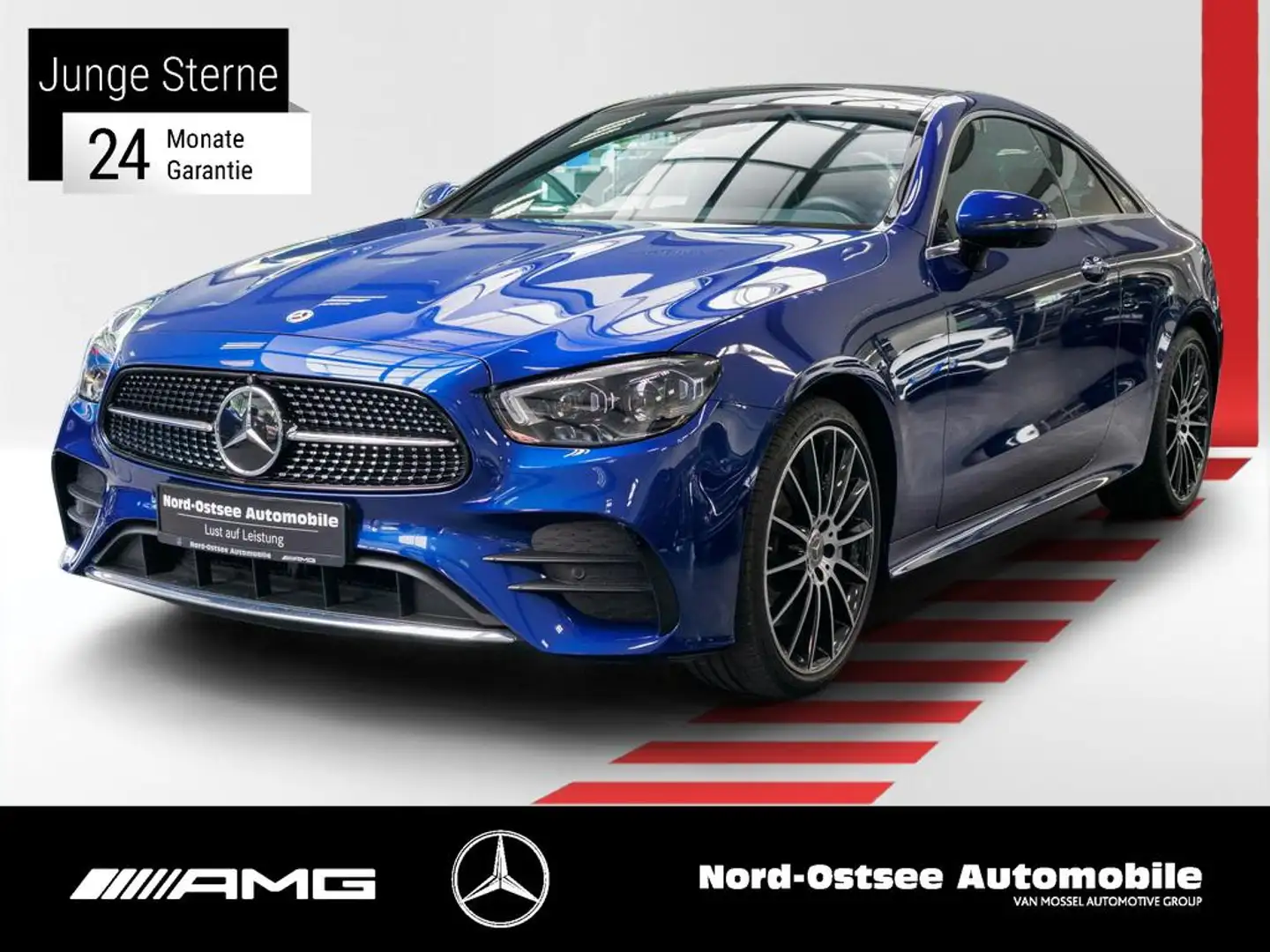 Mercedes-Benz E 450 4M Coupé AMG DISTRO BURMESTER PANO LED 360 Bleu - 1
