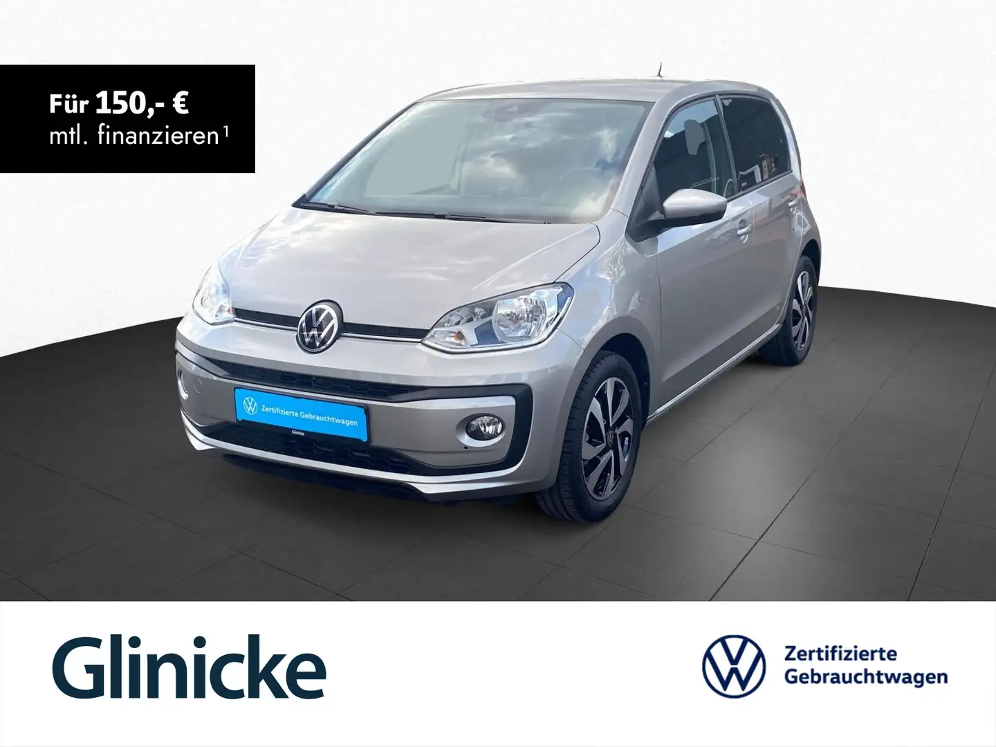Volkswagen up! 1.0 Active Klima 4-Türen RFK Sitzh. PDC hi. Silber - 1