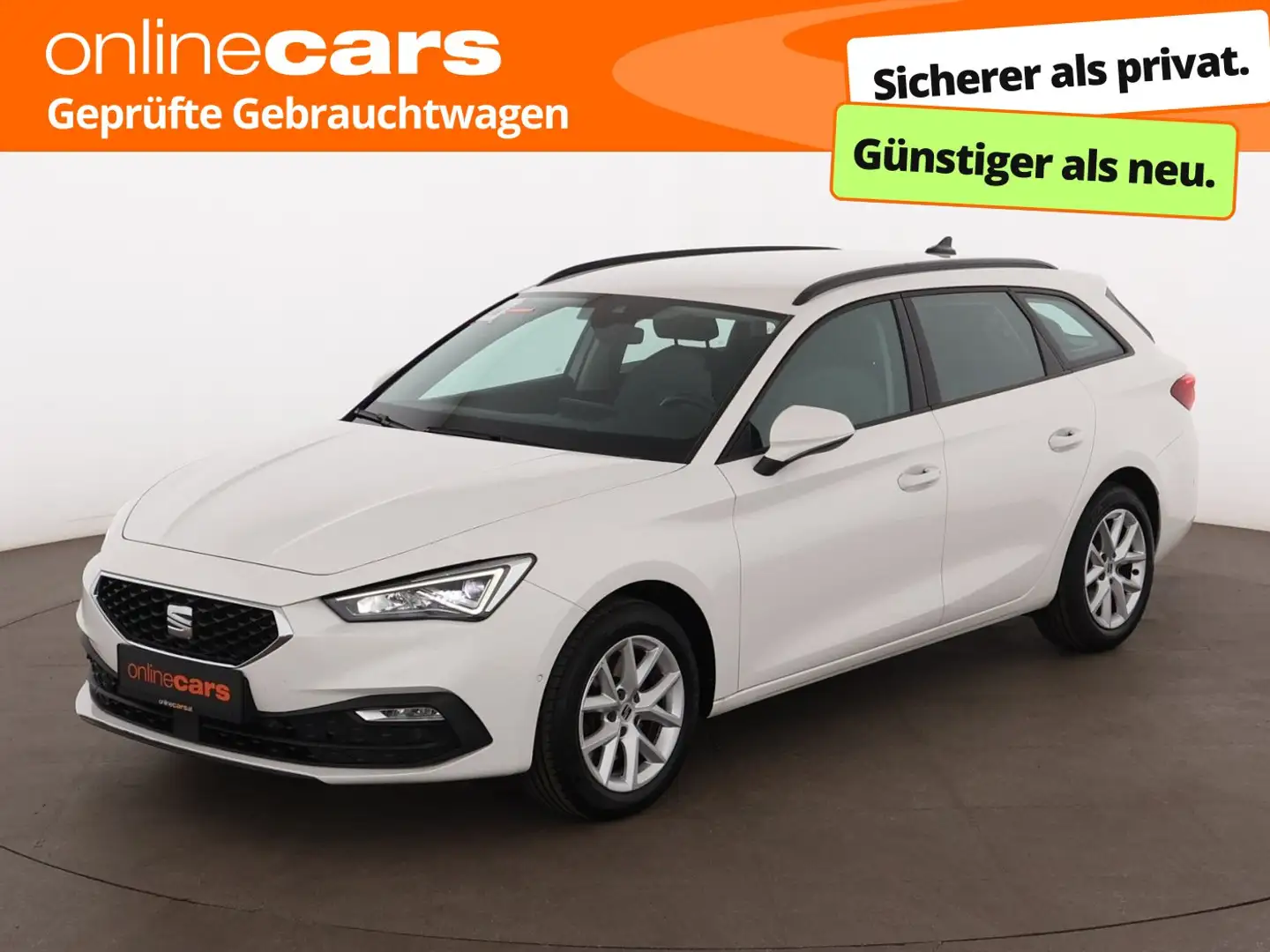 SEAT Leon ST 2.0 TDI Style Aut LED AHK RADAR R-CAM NAV Weiß - 1