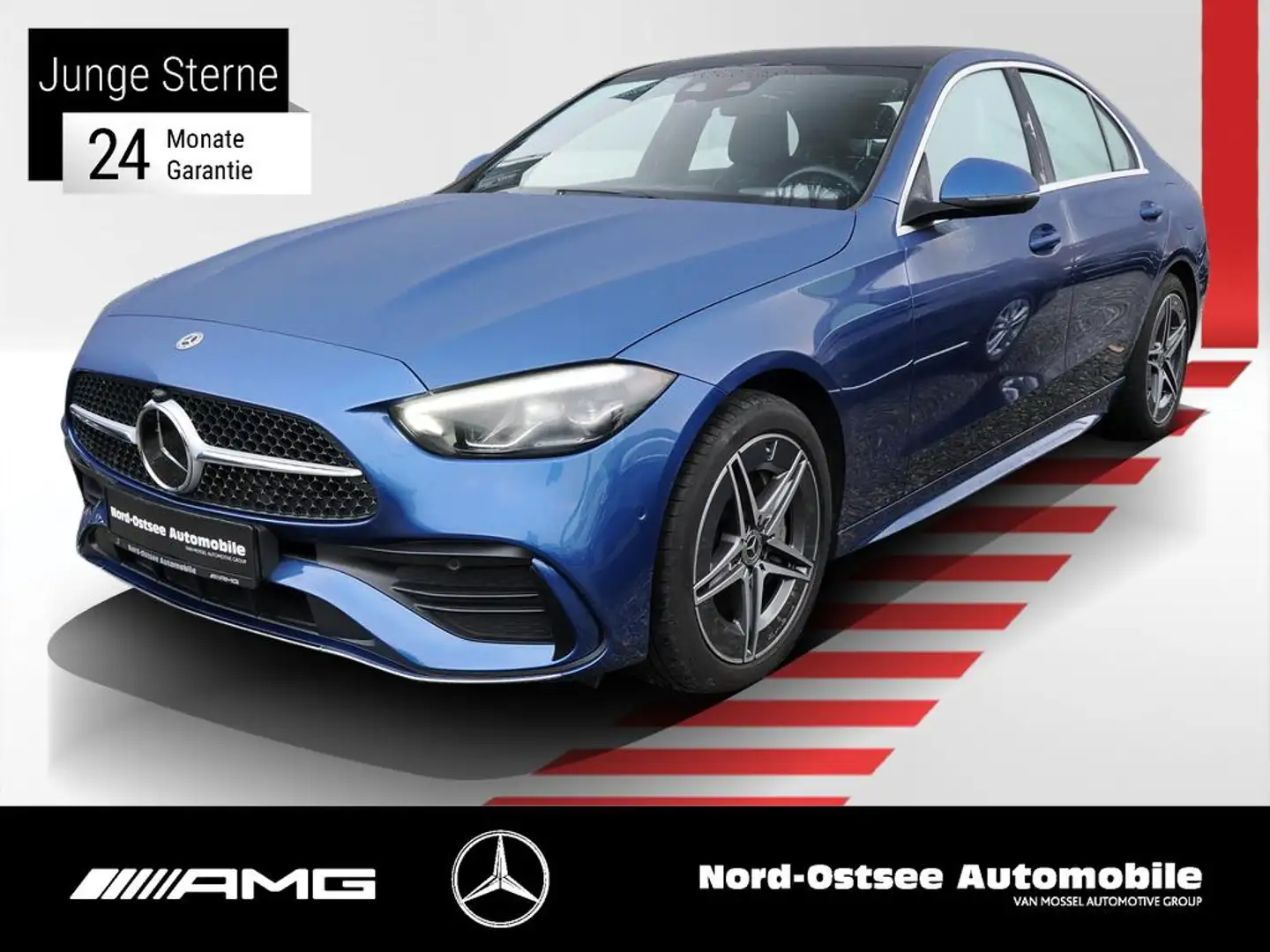Mercedes-Benz C 300 e AMG KAMERA PANO KEYLESS NAVI LED Blau - 1