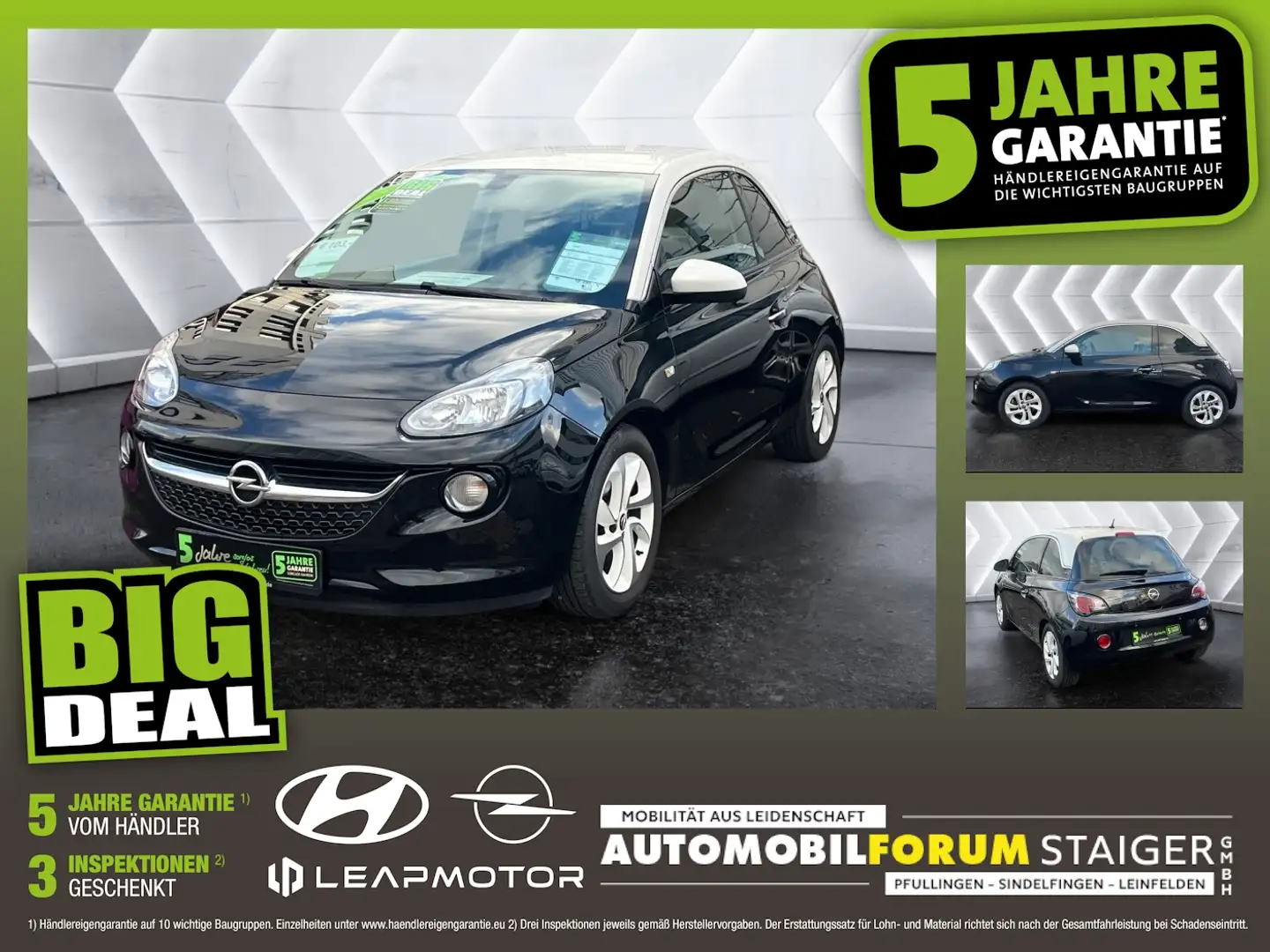 Opel Adam 1.2 120 Jahre LM PDC SHZ Winterp. Schwarz - 1