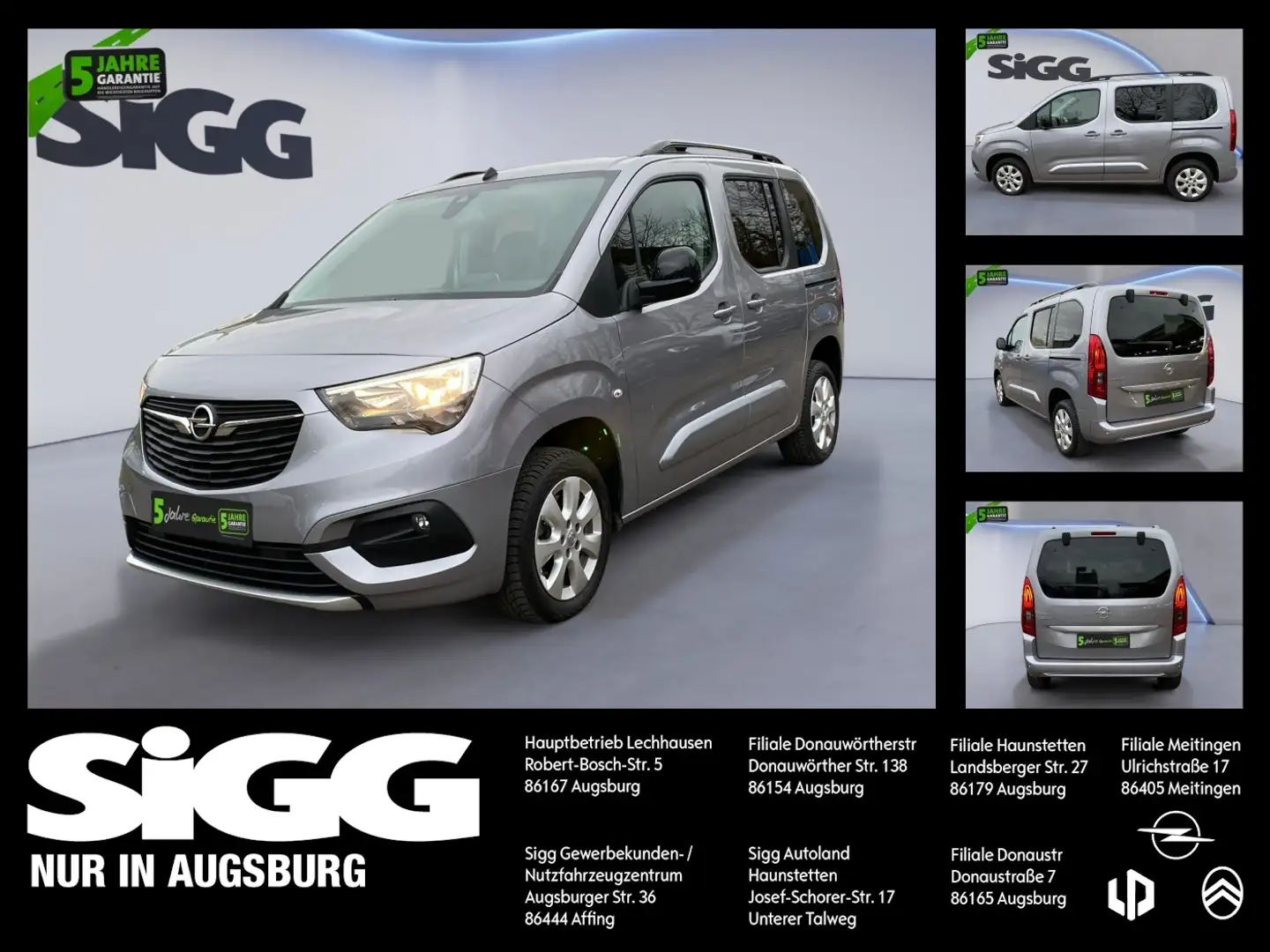 Opel Combo Life E 1.5 D Ultimate Automatik Navi Grijs - 1