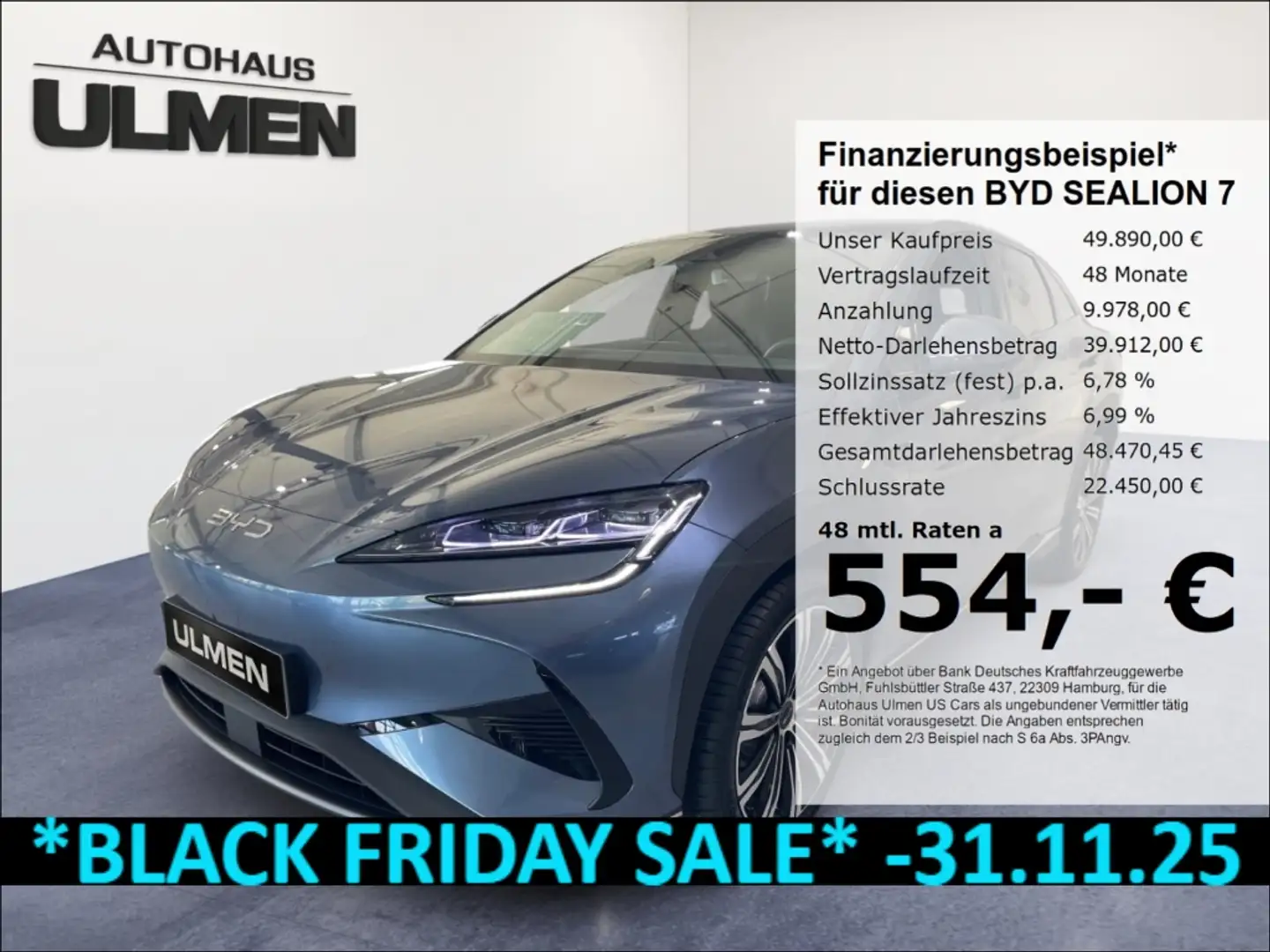 BYD Sealion 7 Excellence AWD 390KW Pano HUD 20Zoll Top Ausstattu Grau - 1