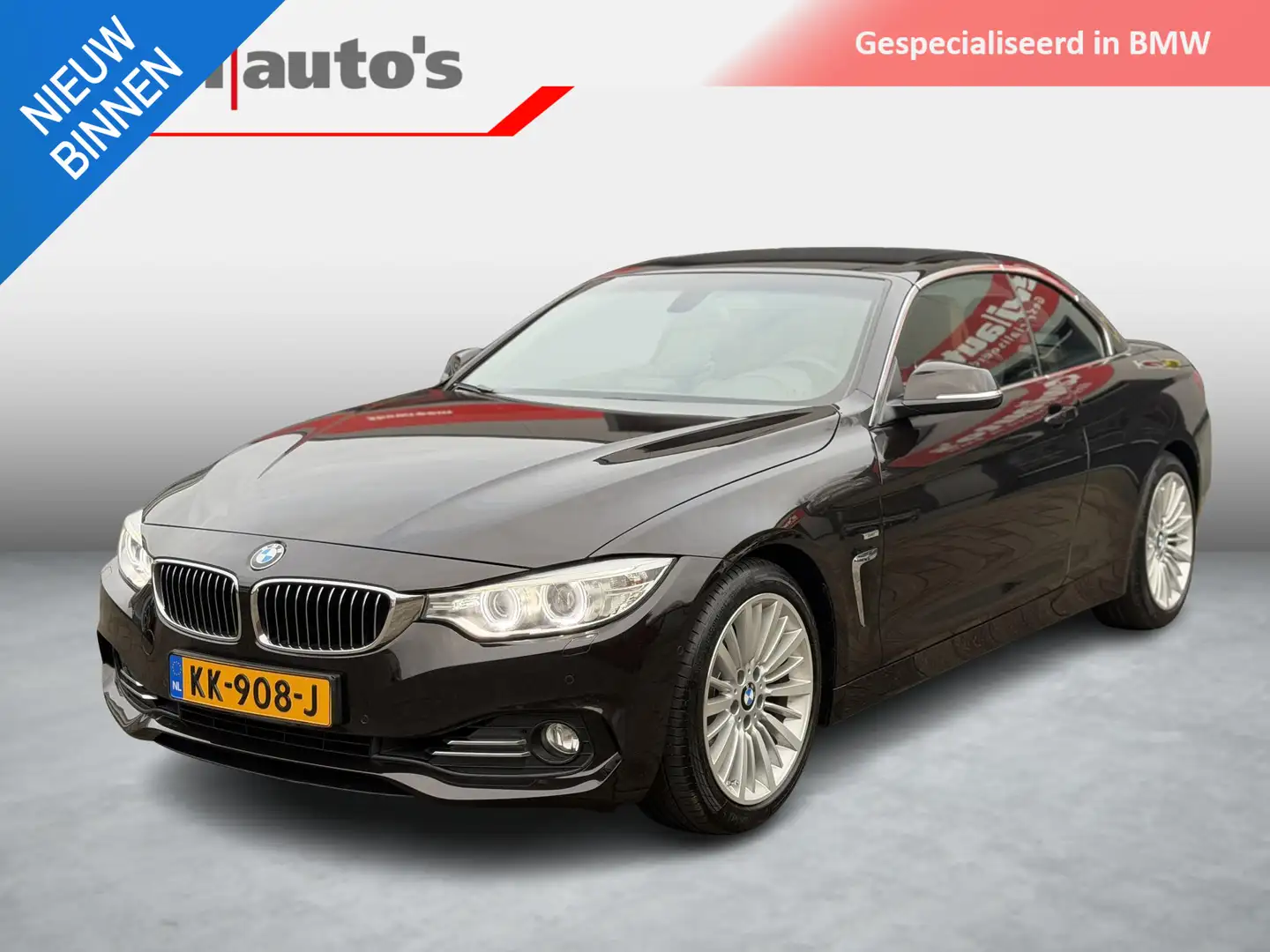 BMW 420 4-serie Cabrio 420i Cabriolet High Exec. Luxury Li Brun - 1