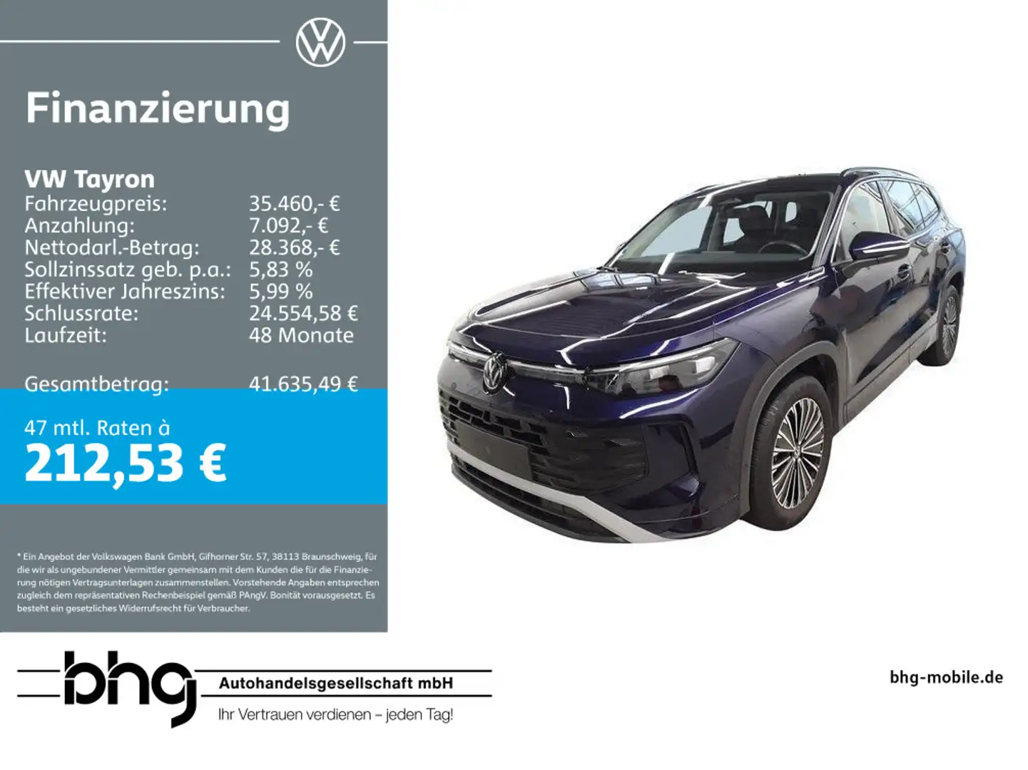 Volkswagen Tayron Life 1,5 eTSI OPF DSG Mauve - 1