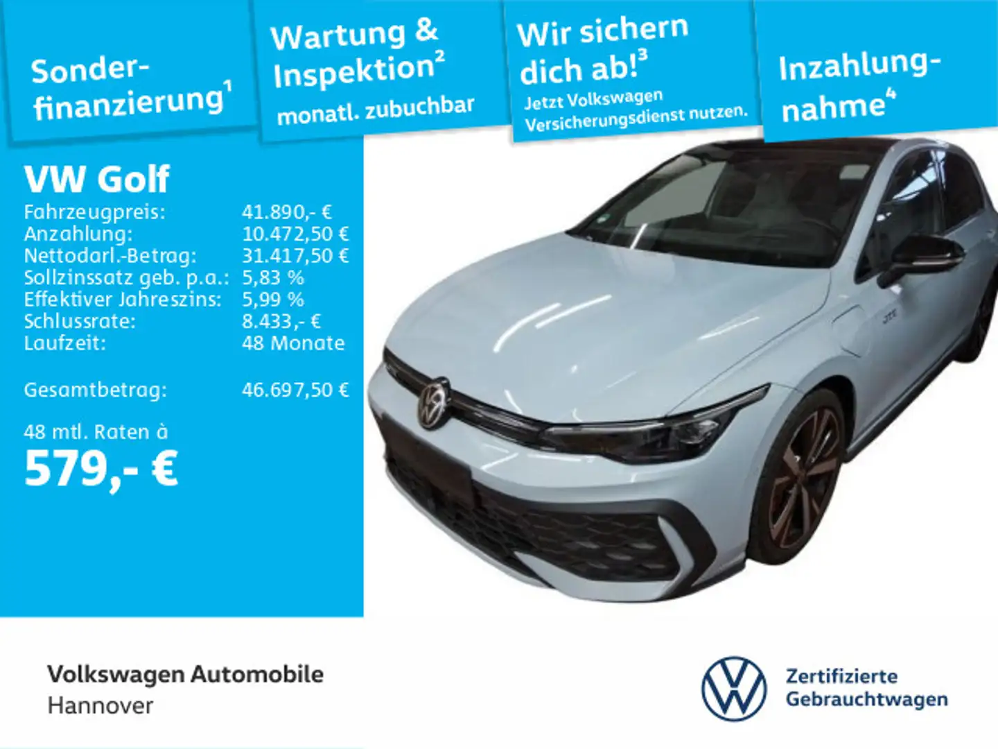 Volkswagen Golf GTE VIII GTE 1.5 TSI DSG eHybrid DCC AHK Kamera Blau - 1