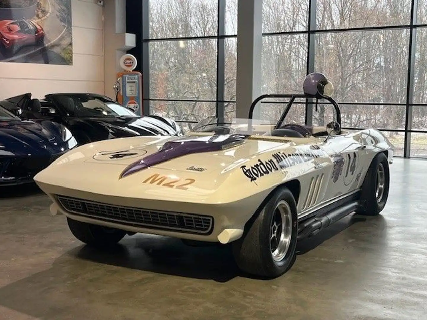 Corvette C2 1966 Chevrolet Corvette Gordon Wilson Rennwagen Weiß - 1