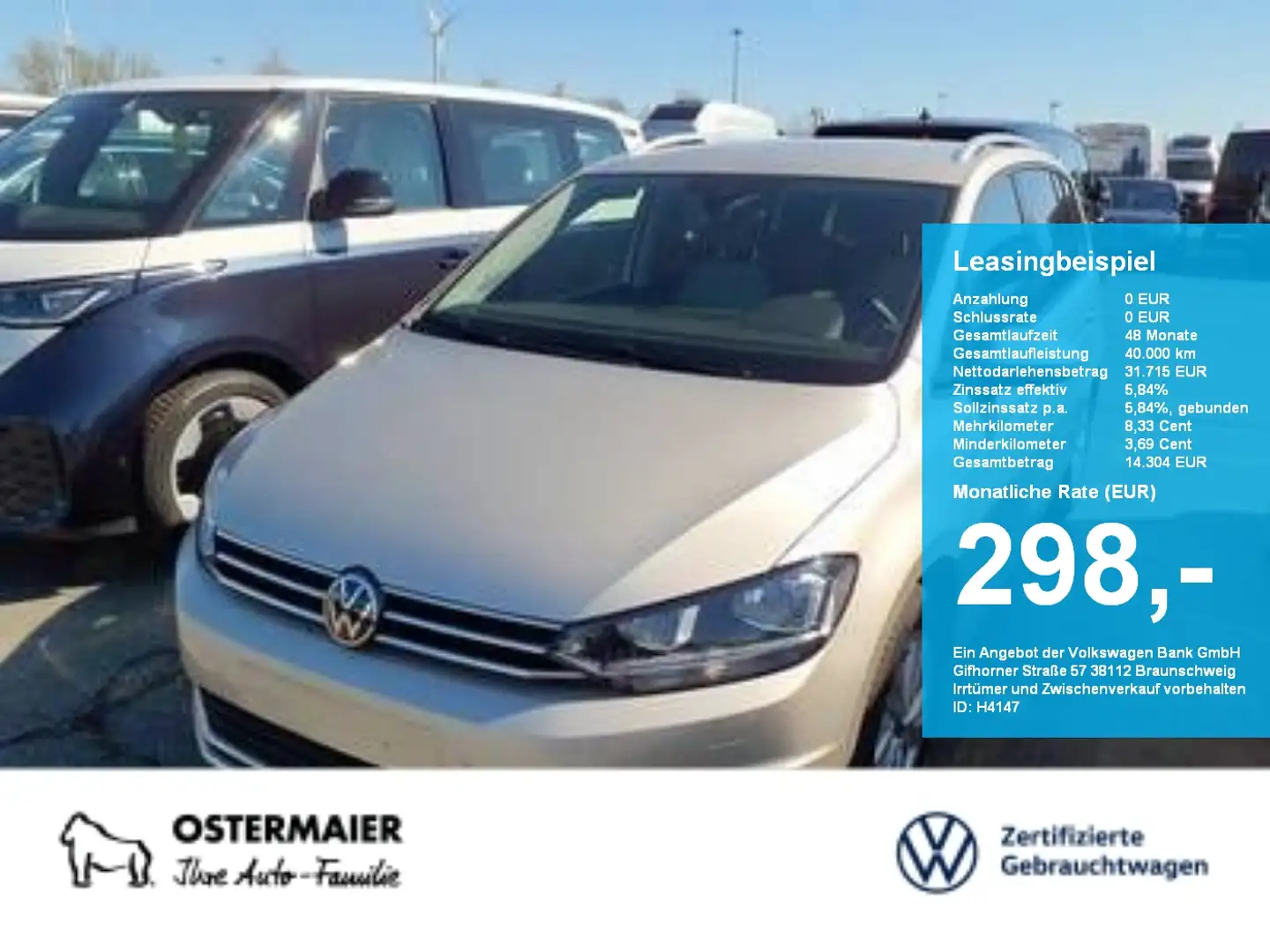 Volkswagen Touran CL 1.5TSI 150PS DSG ACC.7-SITZE.AHK.KAMERA.NAVI+VC Silber - 1