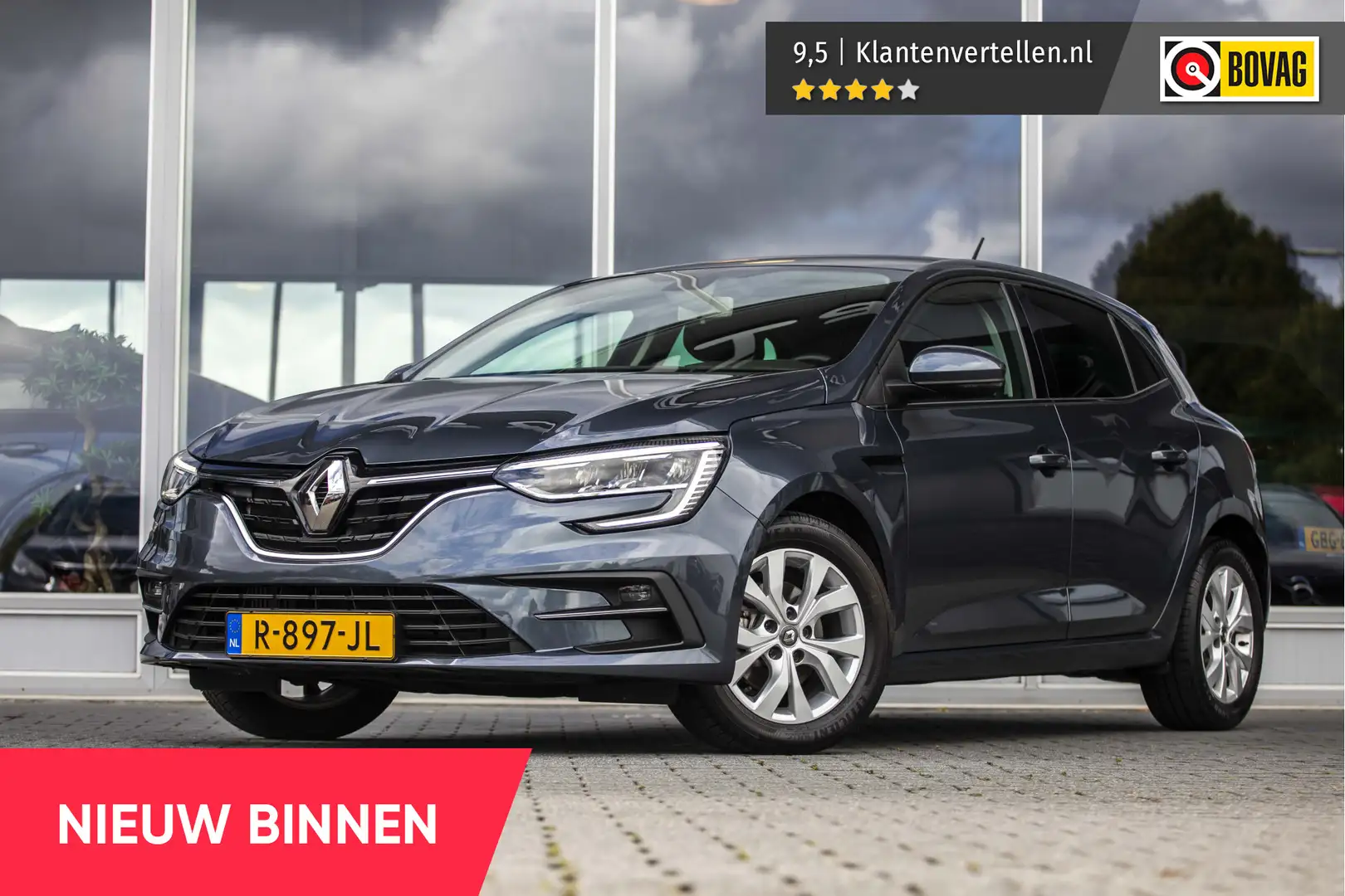 Renault Megane 1.0 TCe Zen | Unieke km | Parkeers. | 16'' | Clima Grijs - 1