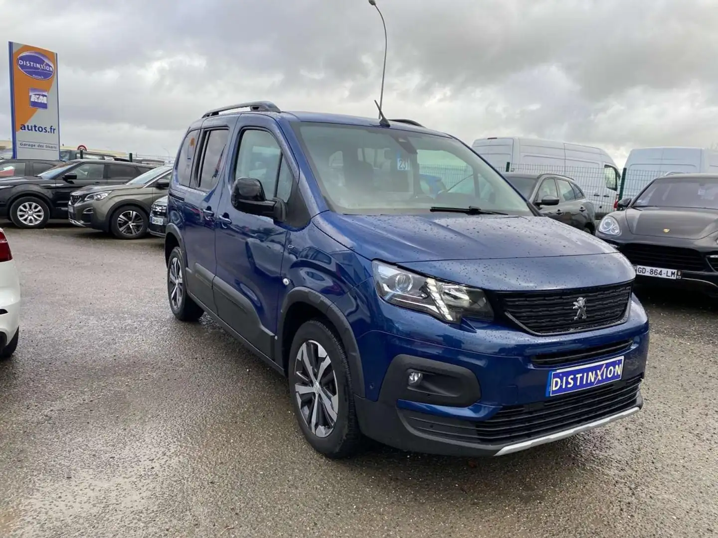 Peugeot Rifter GT - STANDARD 1.5 BLUEHDI - 100 N1 - CAMERA - ANGLE MORT Bleu - 2