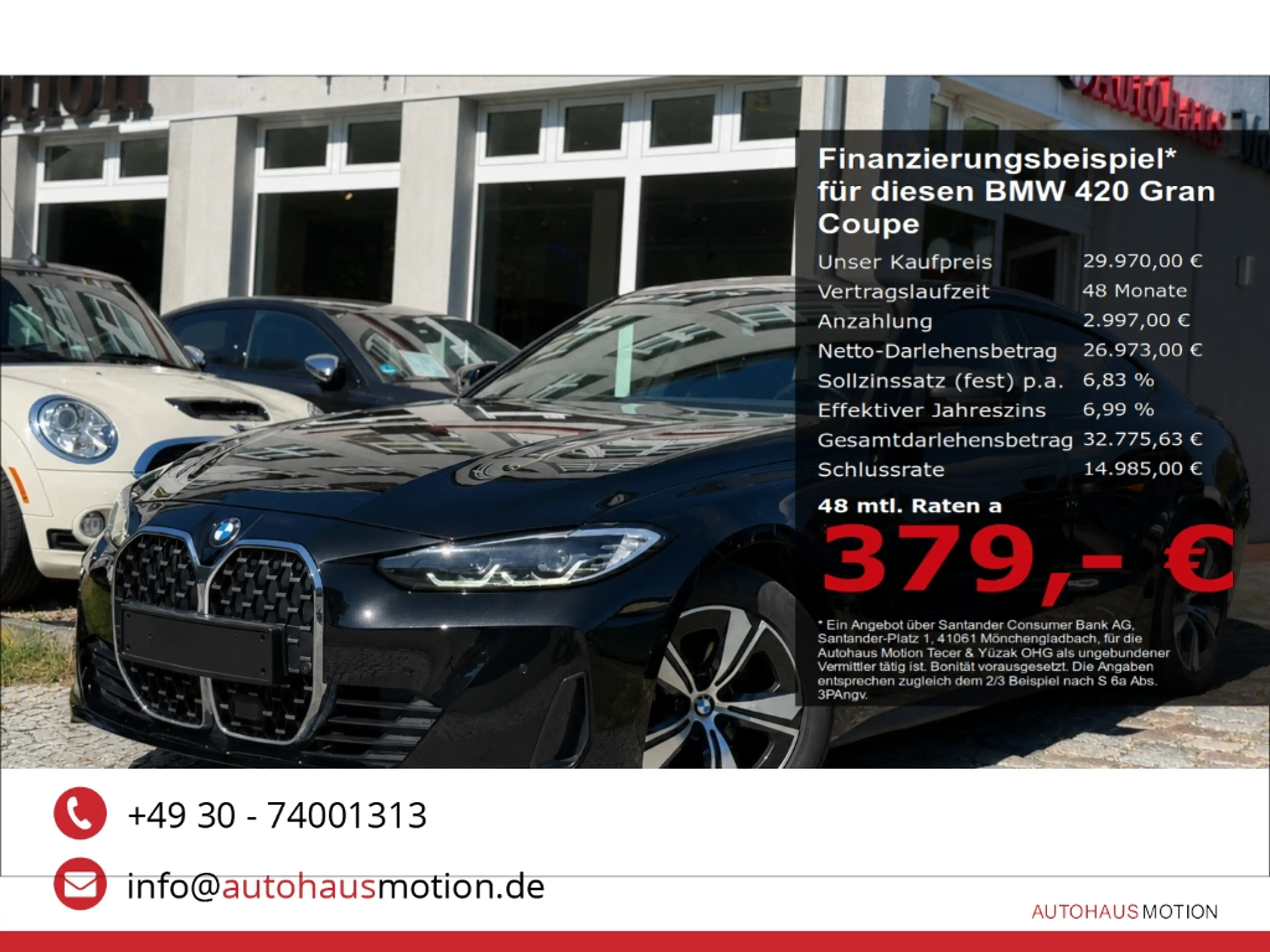 BMW 420 Gran Coupe d facelift Navi Kamera LED El. Heckklap