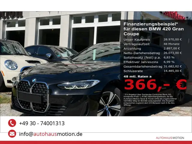 BMW 420 Gran Coupe d facelift Navi Kamera LED El. Heckklap