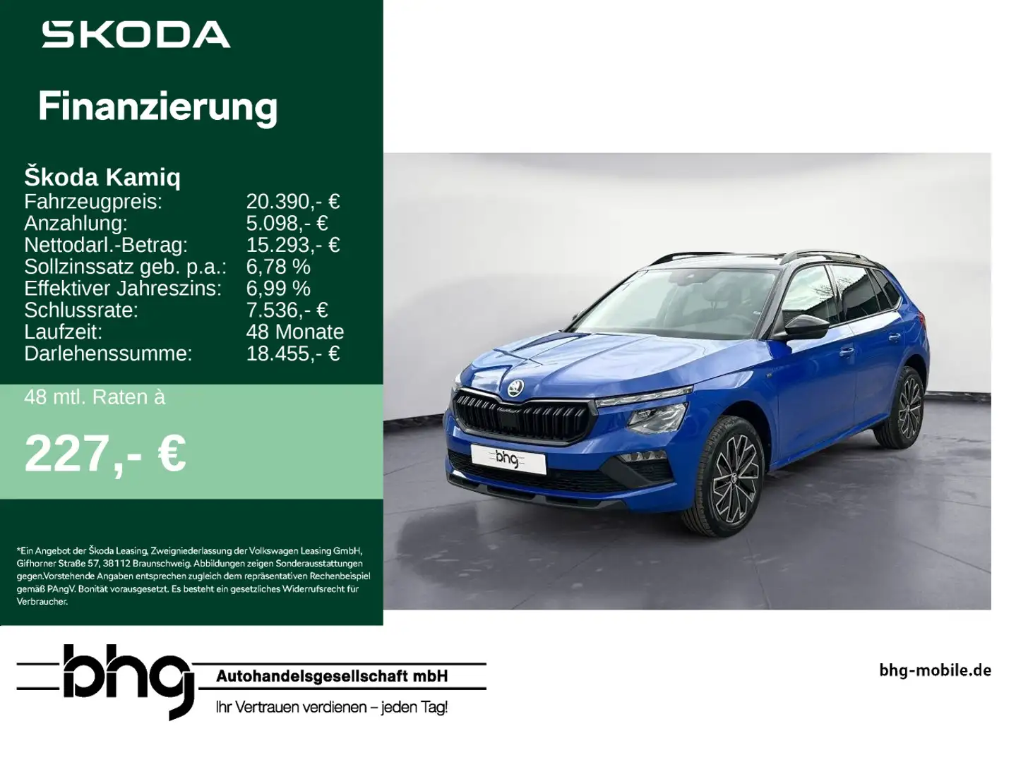Skoda Kamiq 1.0 TSI Drive PDC, Climatronic, LED Blau - 1