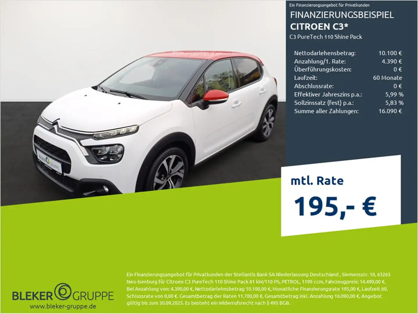 Citroen C3 C3 PureTech 110 Shine Pack Blanco - 1